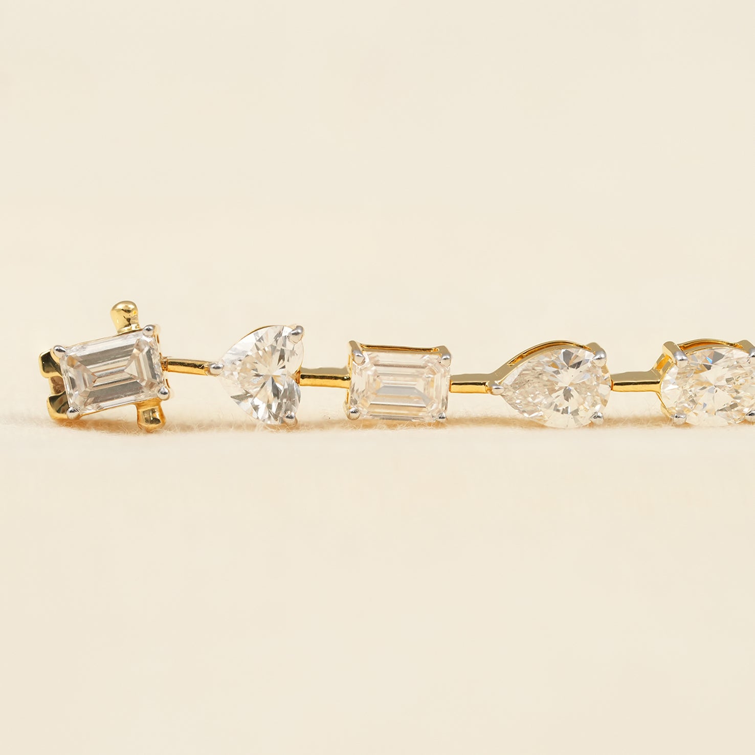 Mixed Shape Lab Grown Diamond Tennis Bracelet