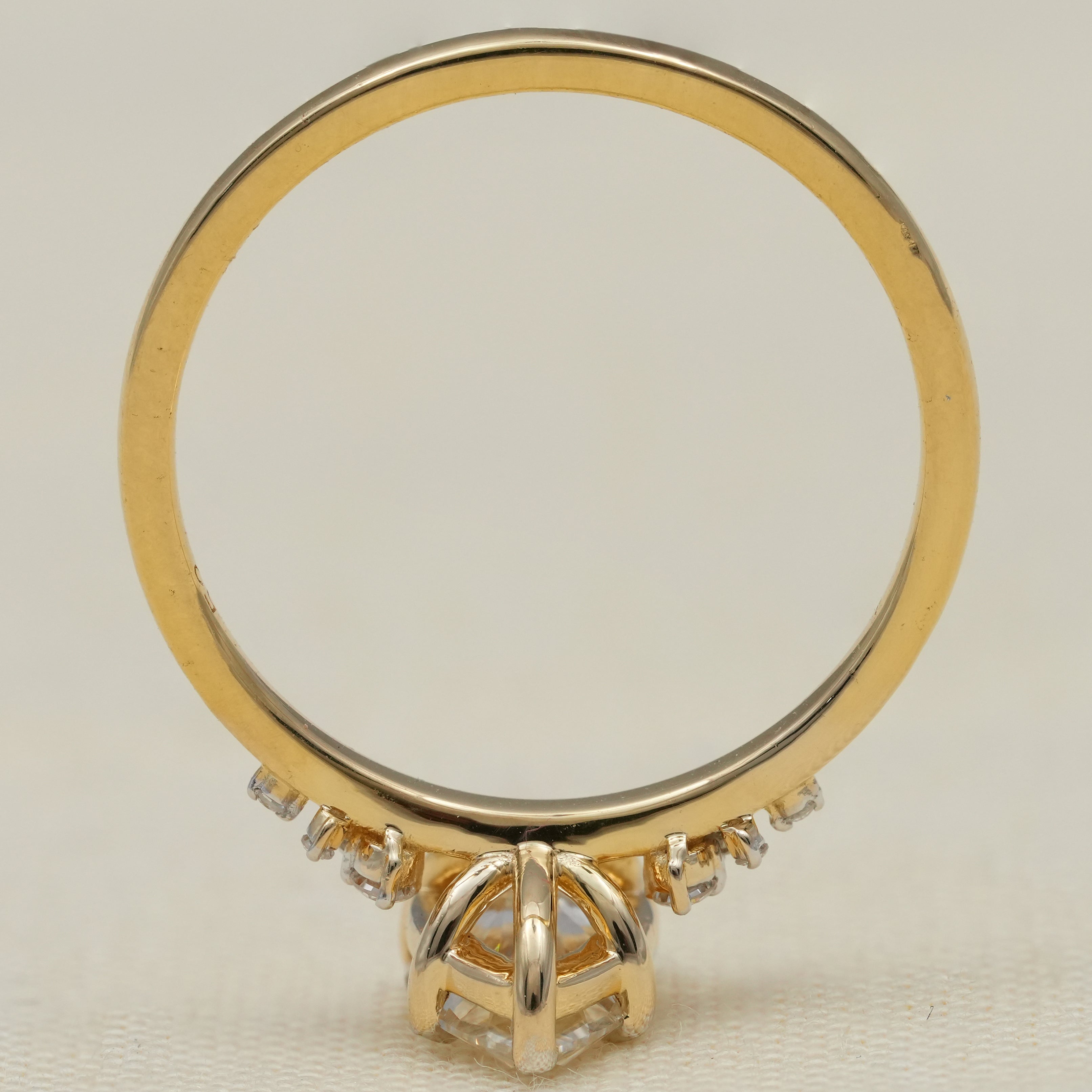 Pear Cut Lab Grown Diamond Cluster Engagement Ring