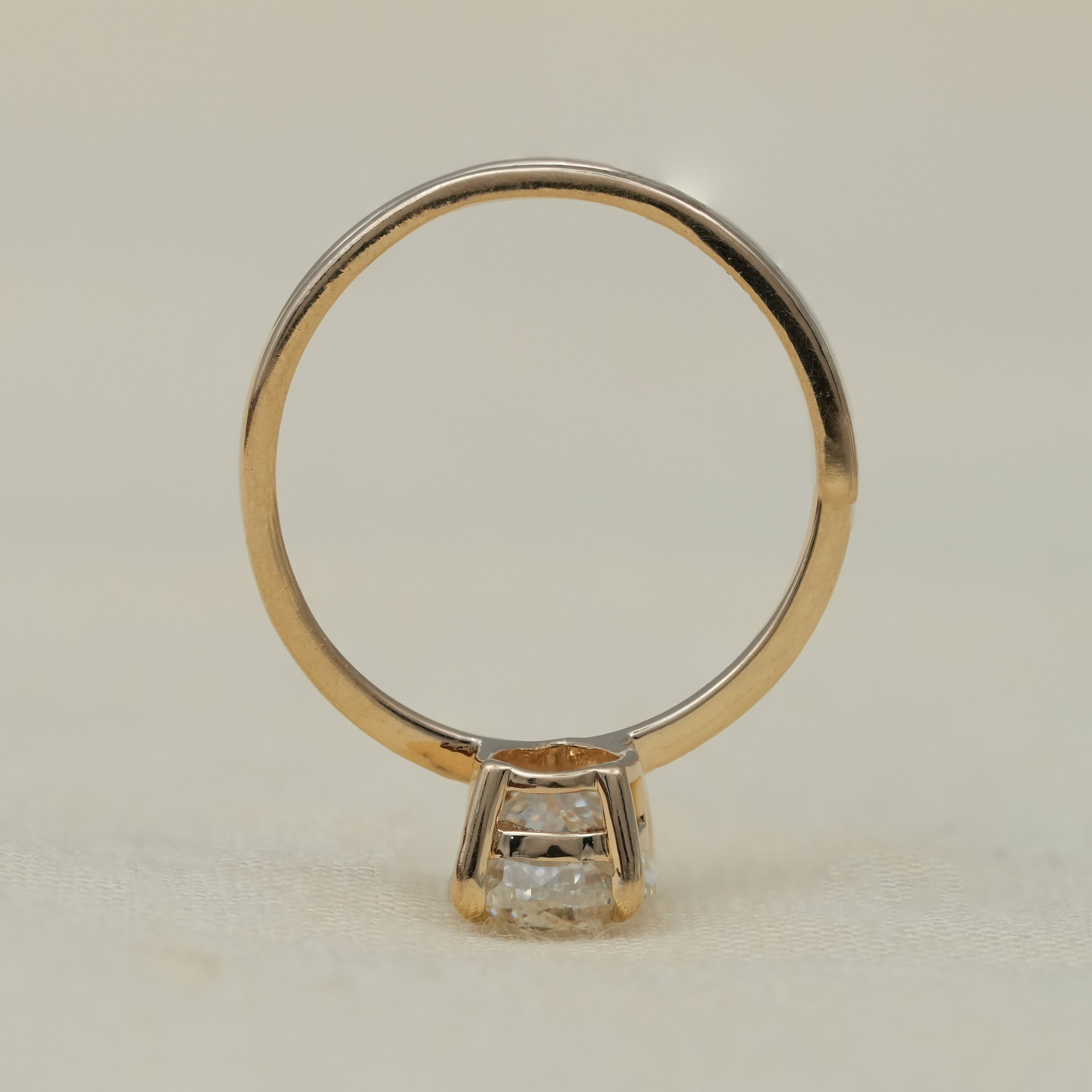 Luxury Pear Cut Lab Diamond Open Band Minimal Gold Ring