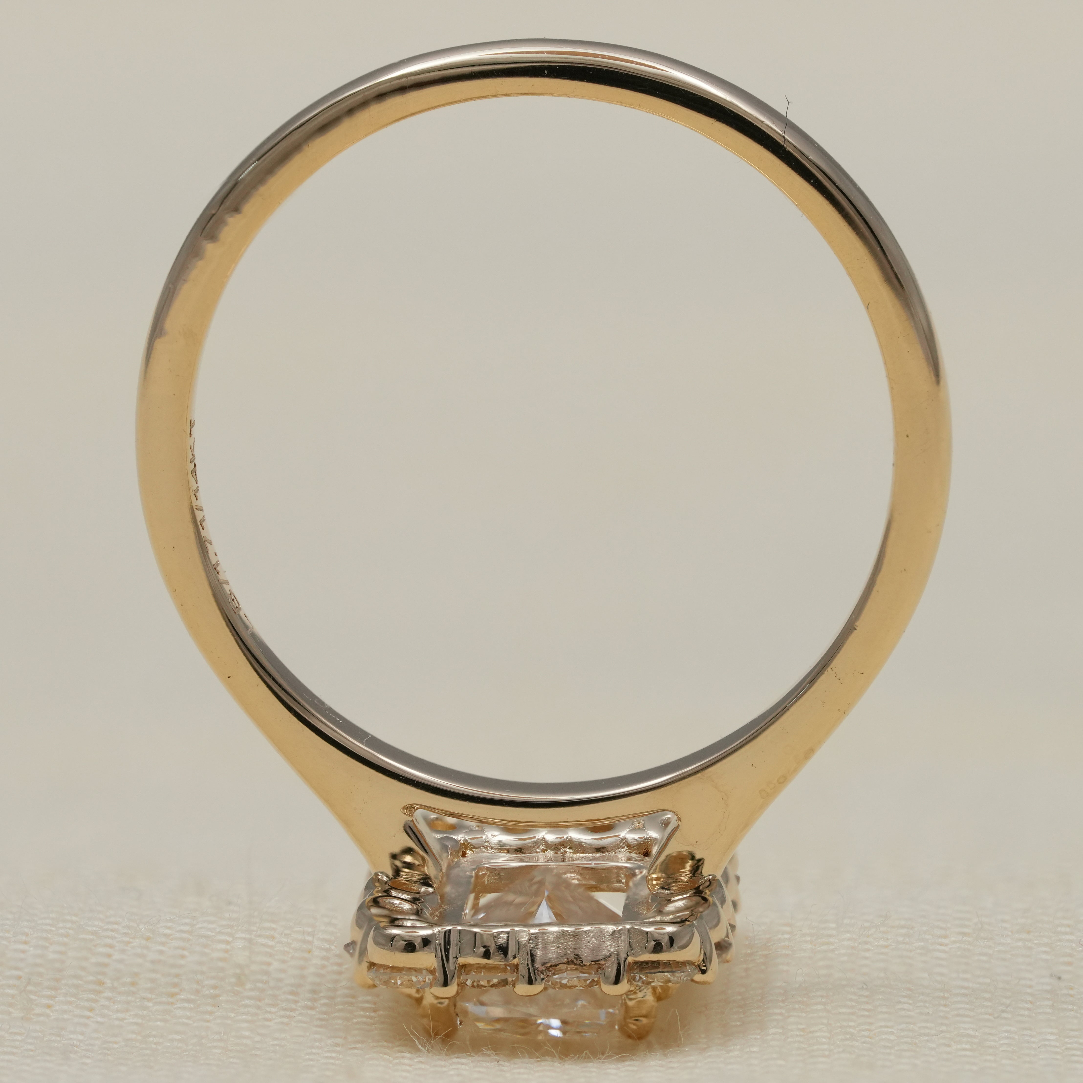 Radiant Cut Diamond Halo Engagement Ring
