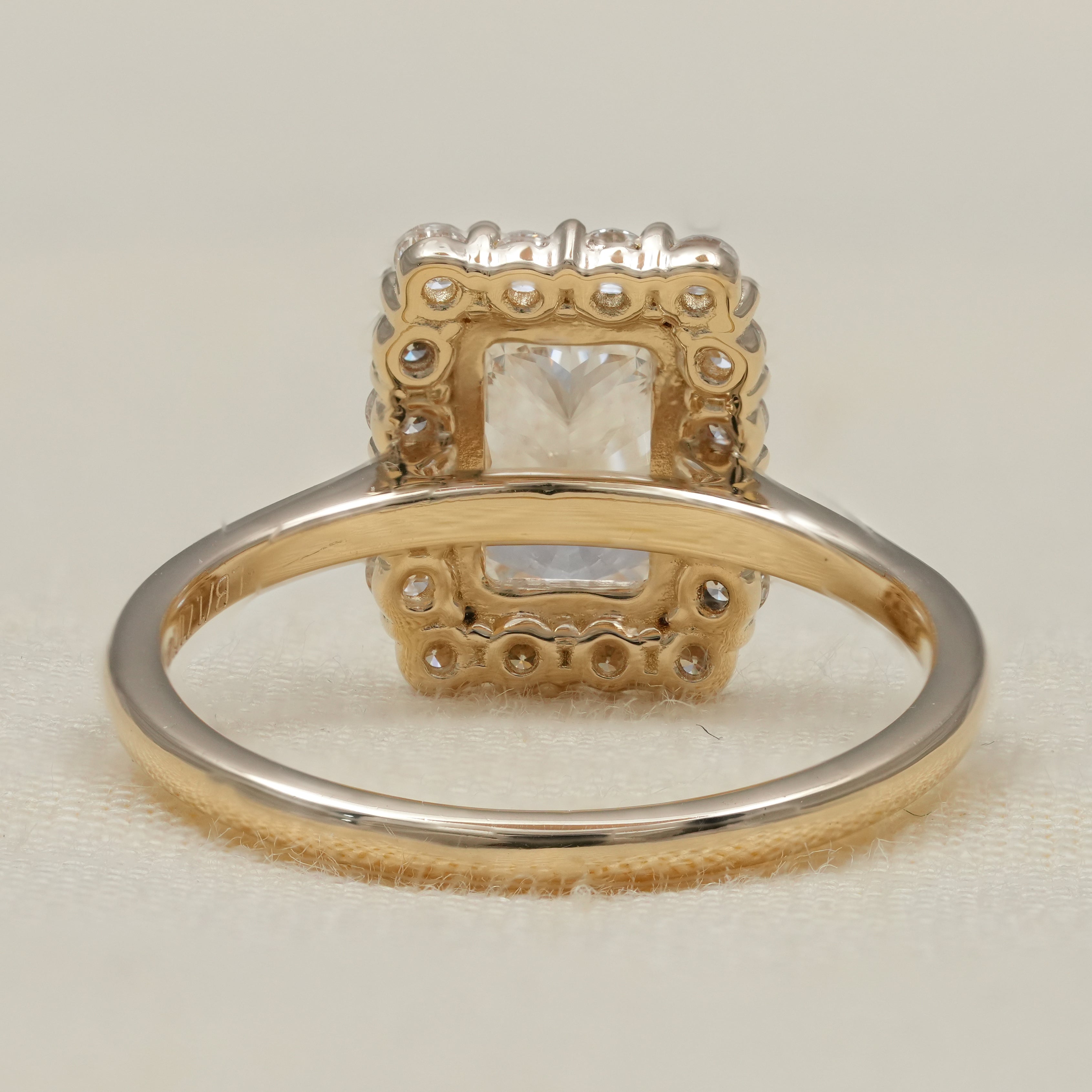Radiant Cut Diamond Halo Engagement Ring