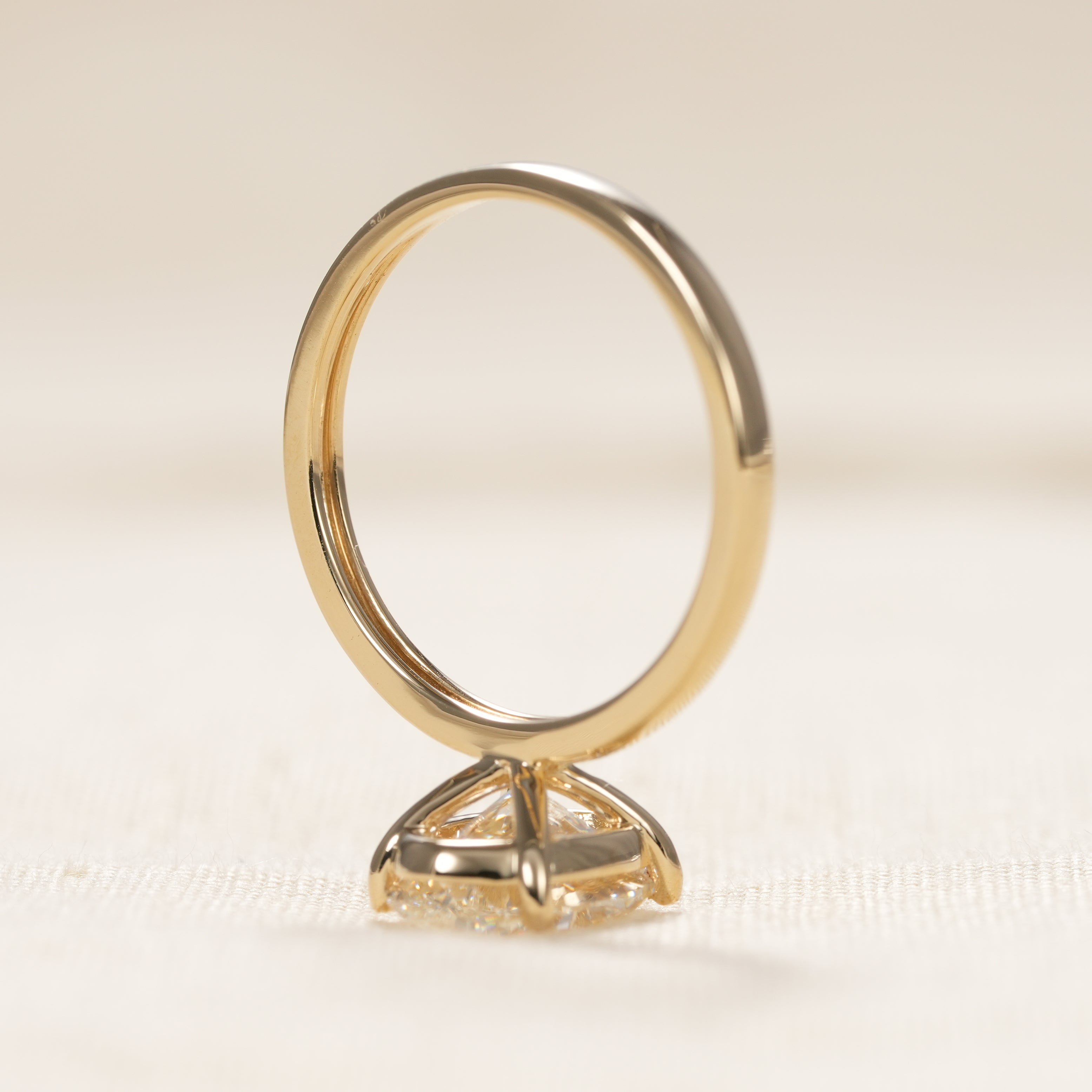 Oval cut engagement ring with classic solitaire setting and brilliant sparkle