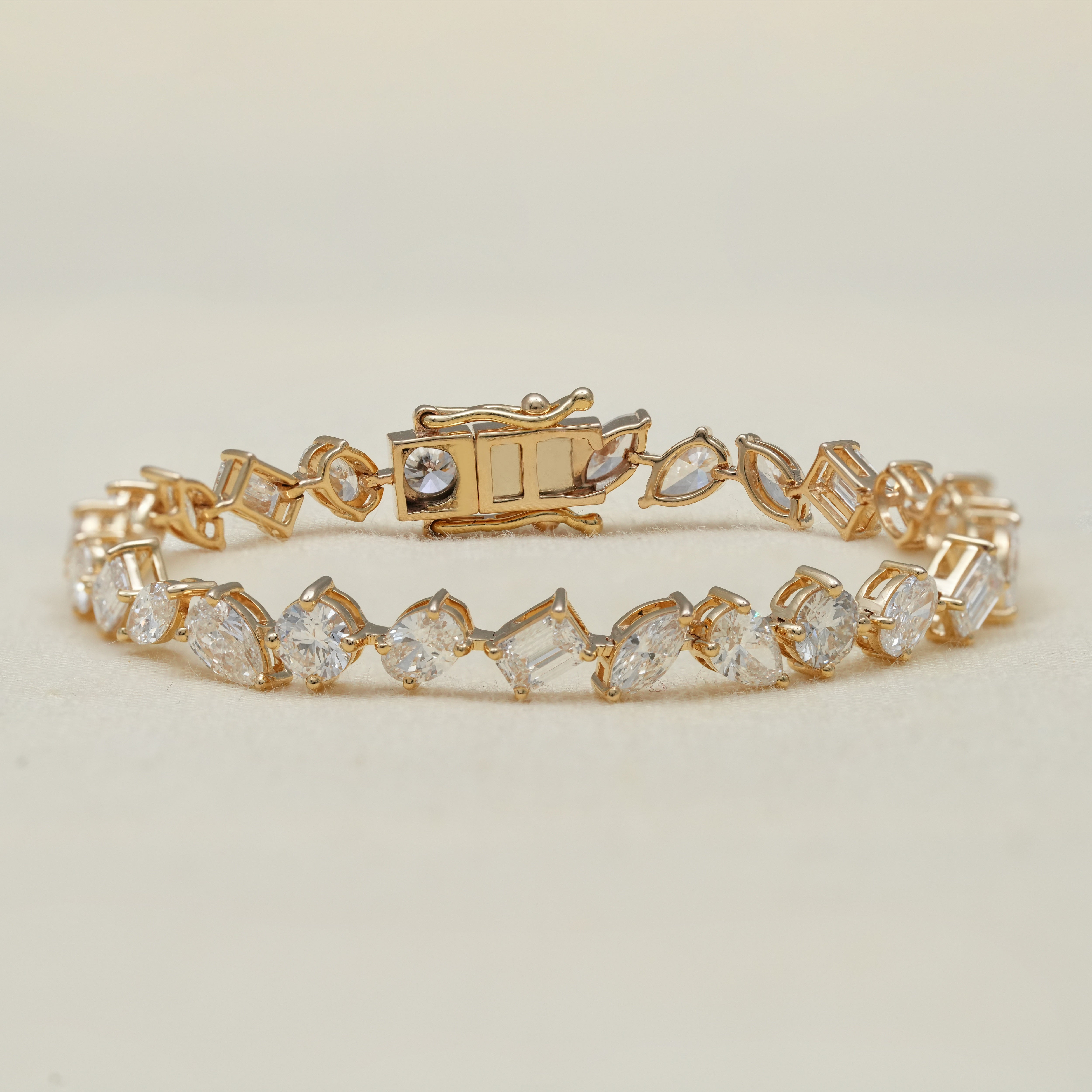 Mixed Shape Lab Grown Diamond Tennis Bracelet