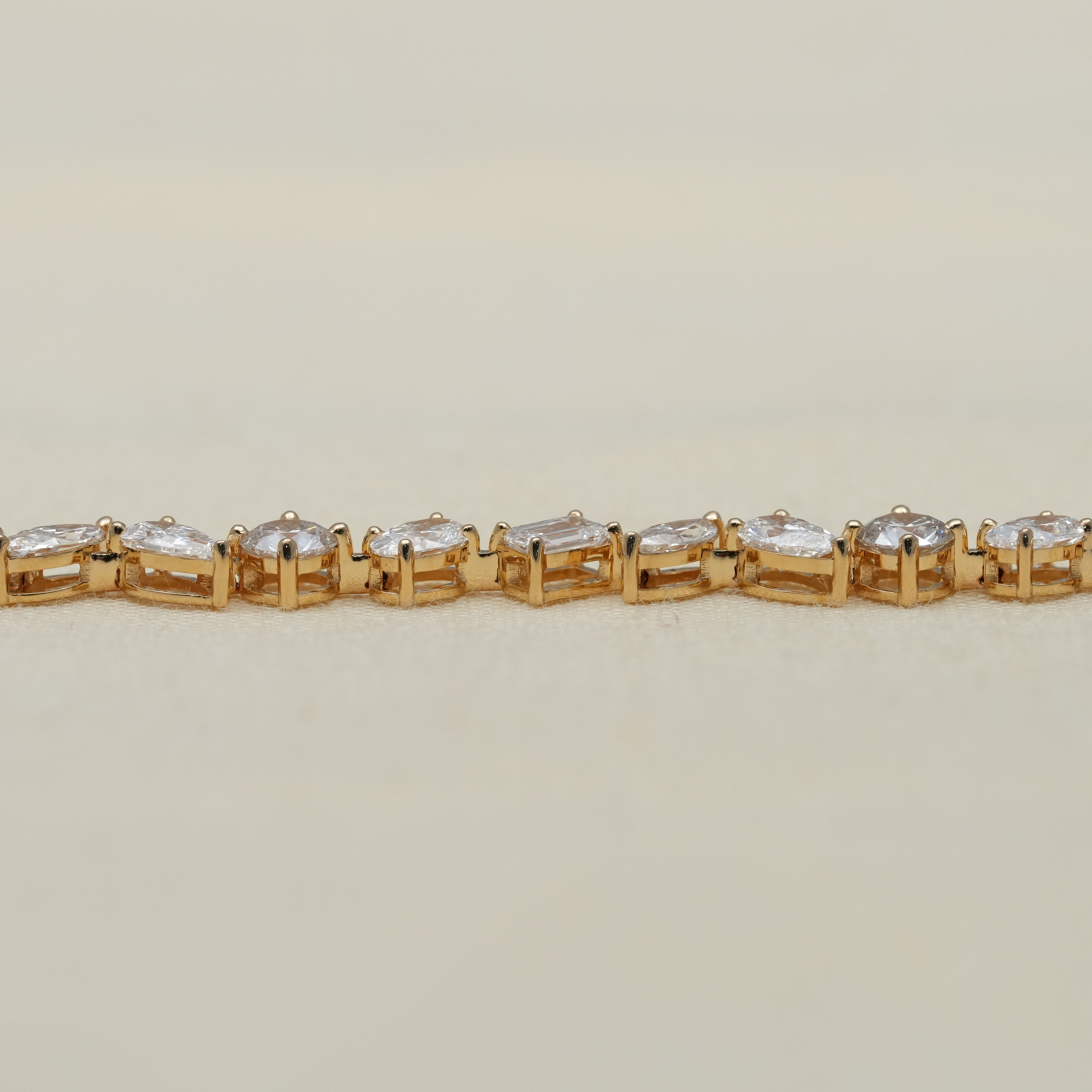 Mixed Shape Lab Grown Diamond Tennis Bracelet