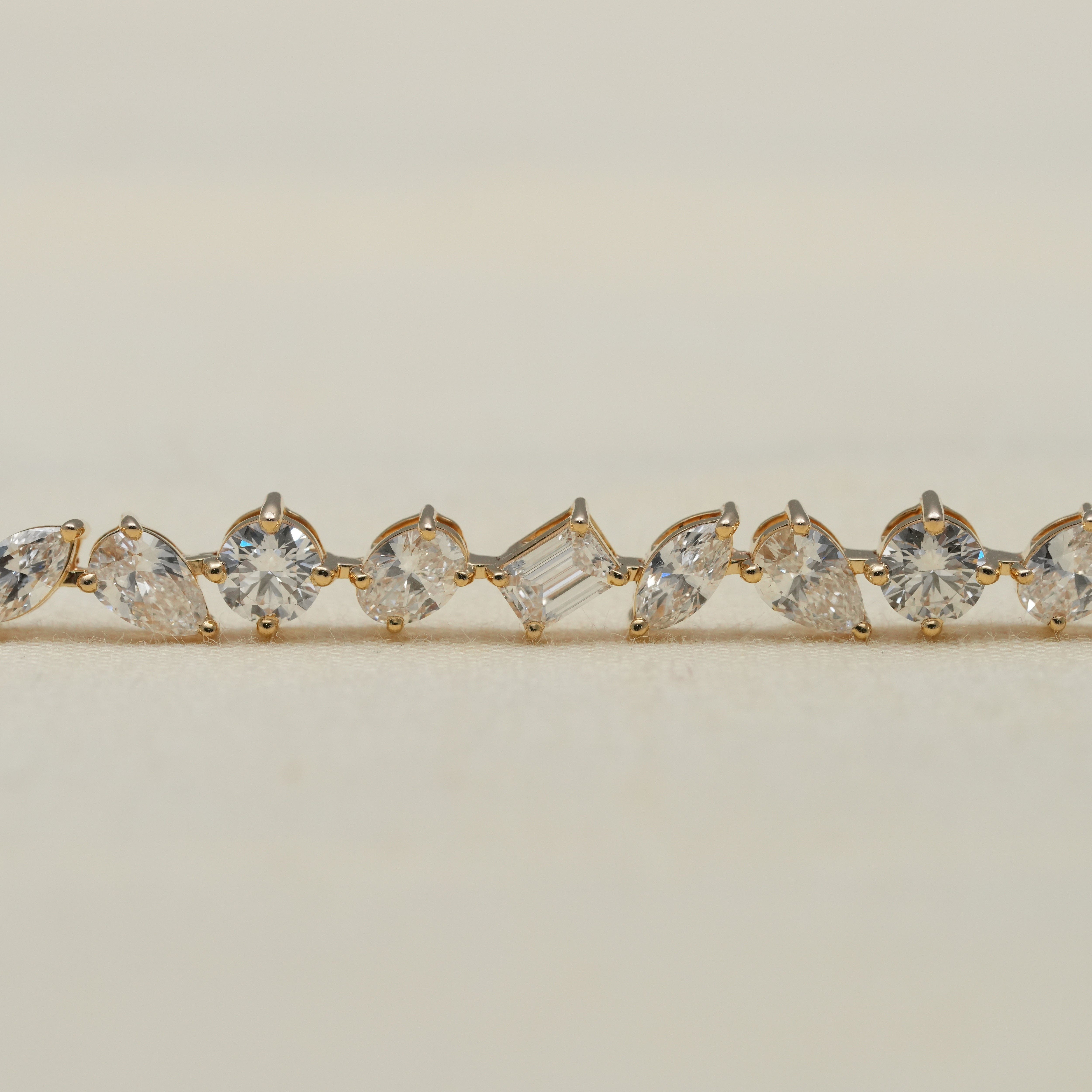 Mixed Shape Lab Grown Diamond Tennis Bracelet