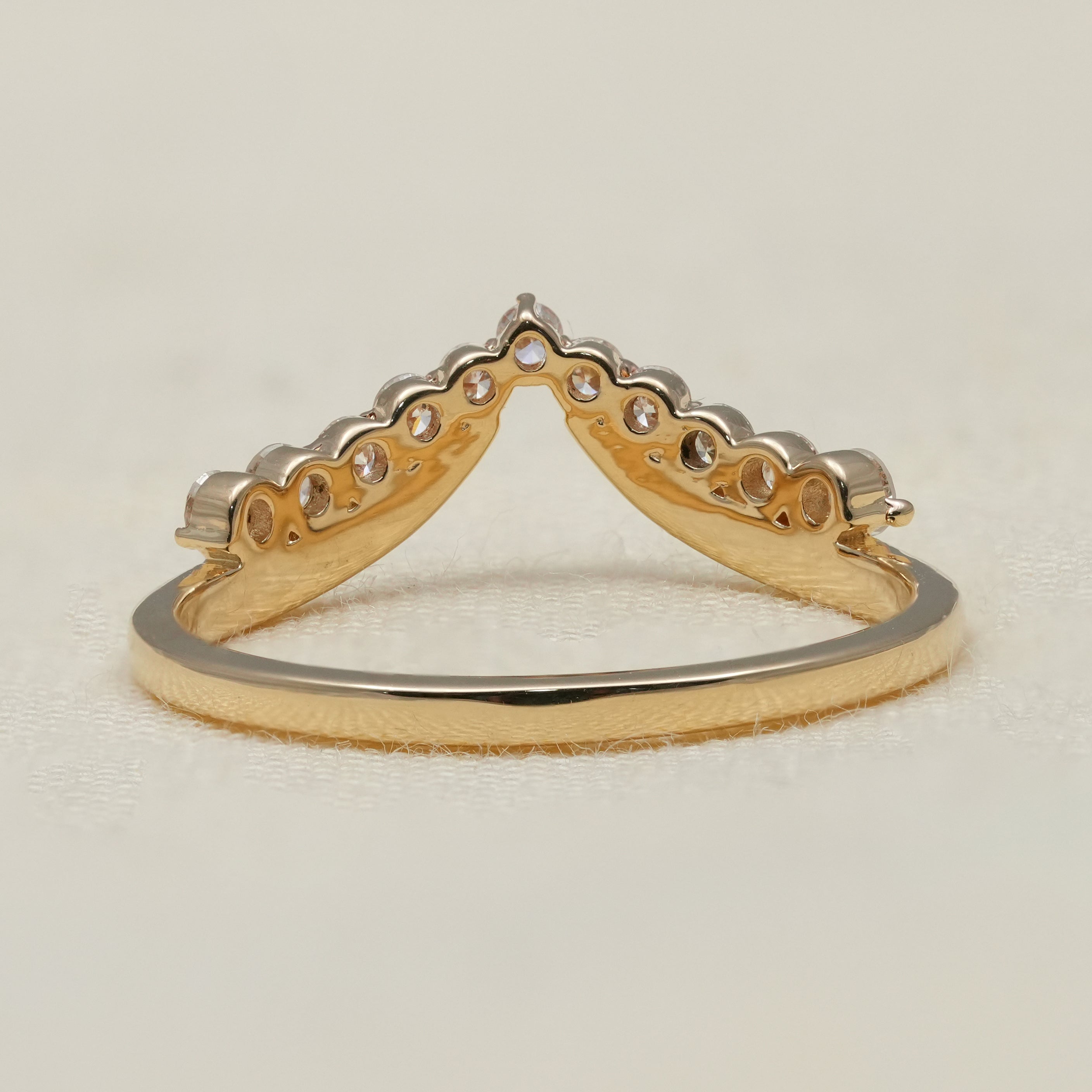 Classic Curved Lab Diamond Wedding Band