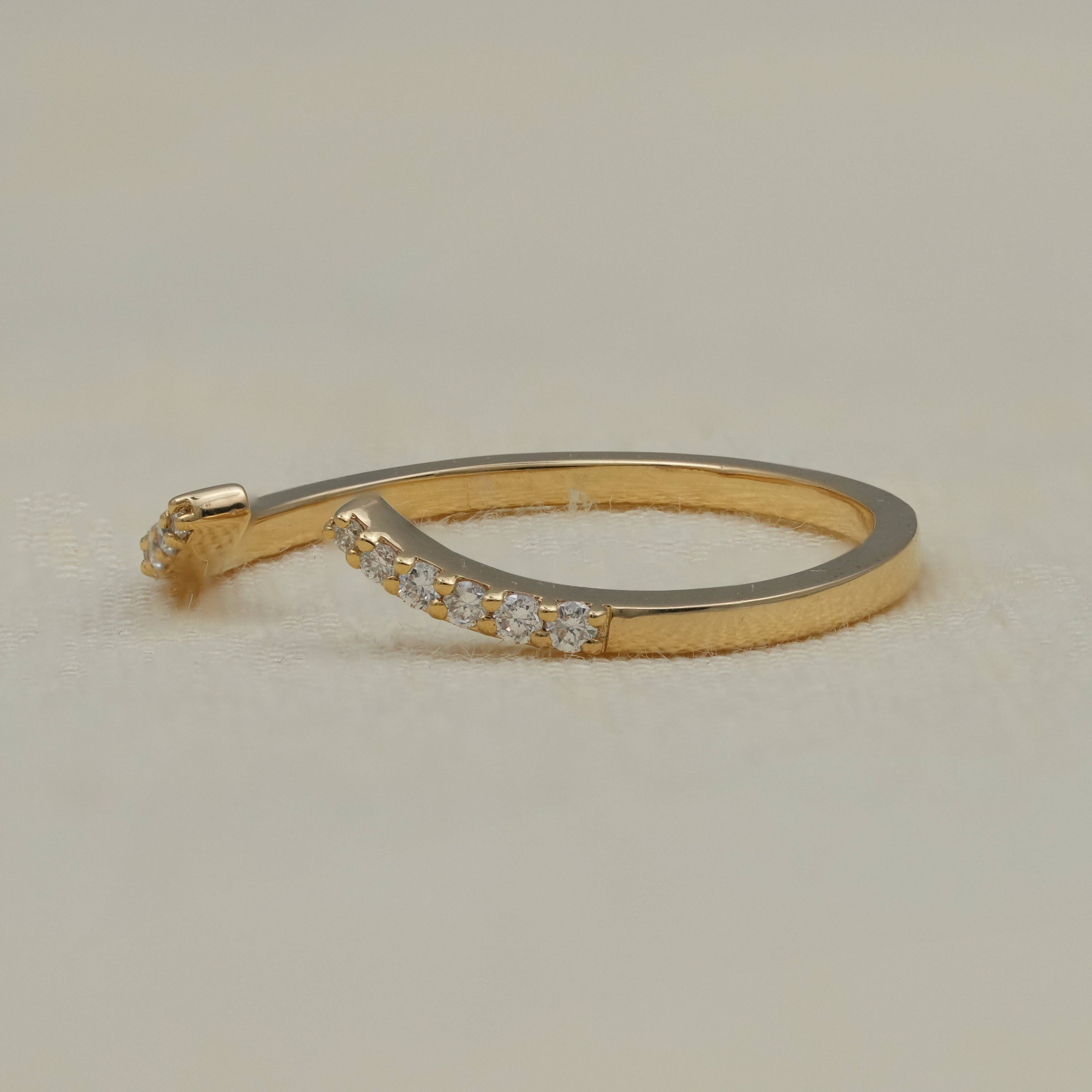 Luxury Hexagon Lab Diamond Solitaire with Curved Band Ring Set