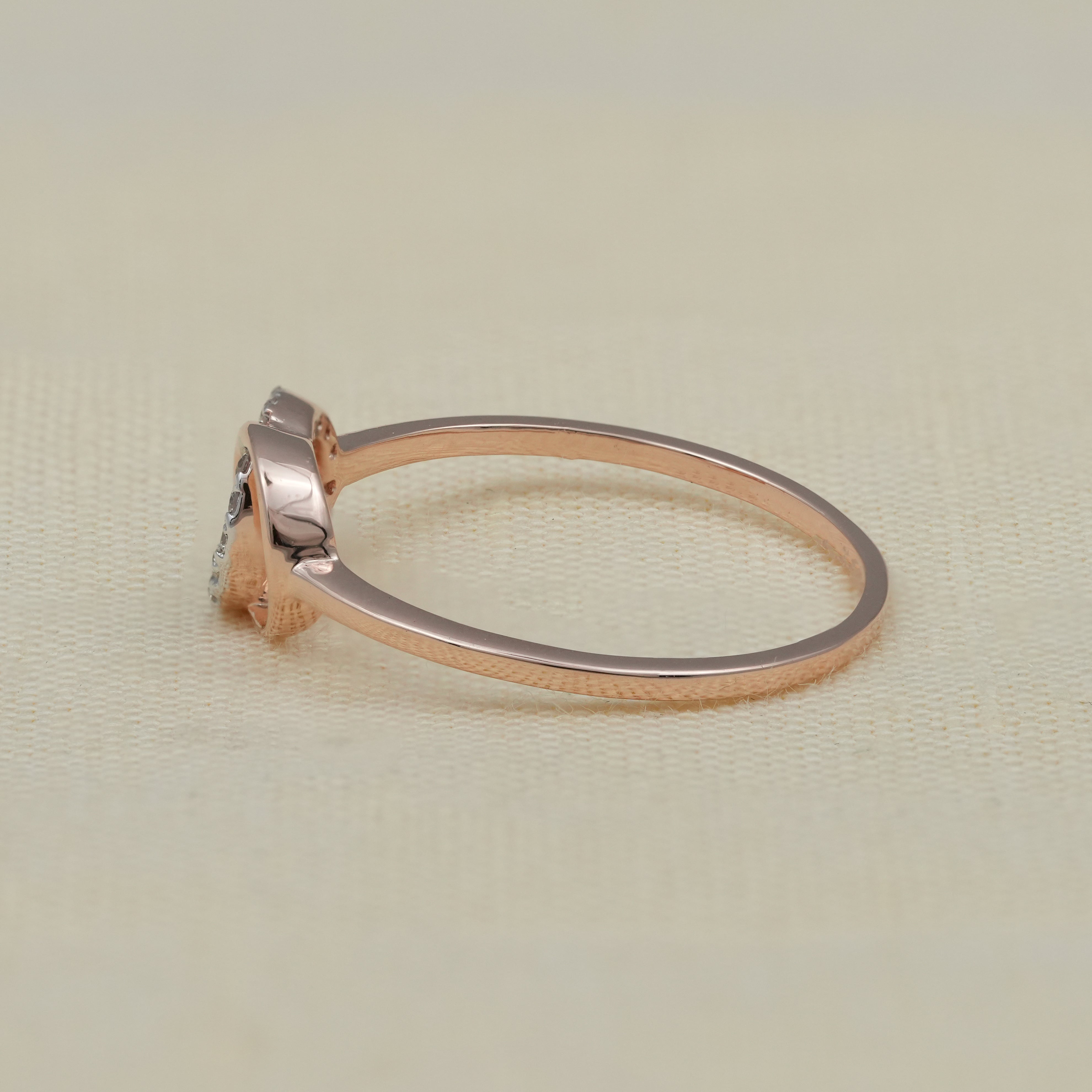 Luxury Interlock Circle Lab Diamond Minimalist Gold Wedding Ring
