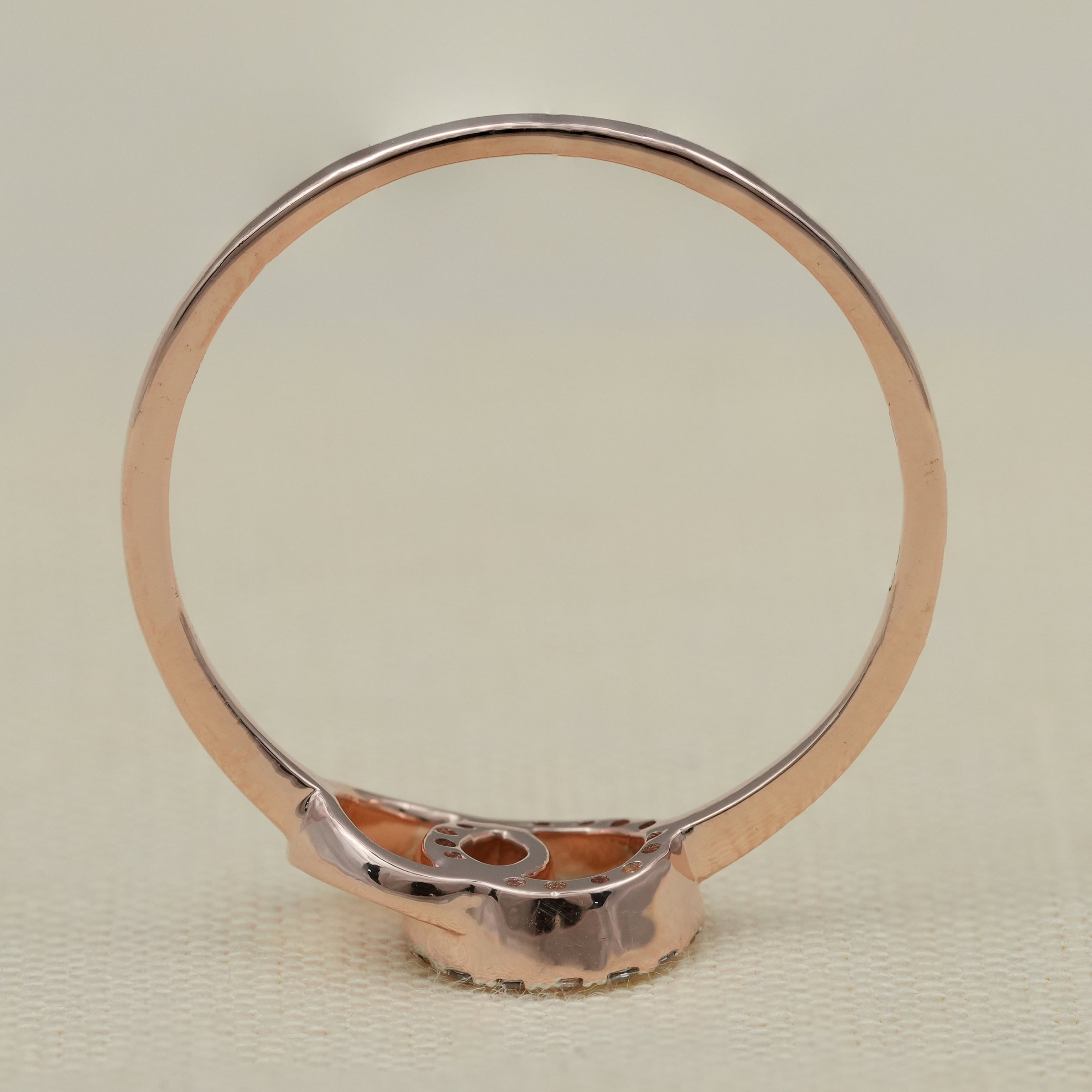Luxury Interlock Circle Lab Diamond Minimalist Gold Wedding Ring