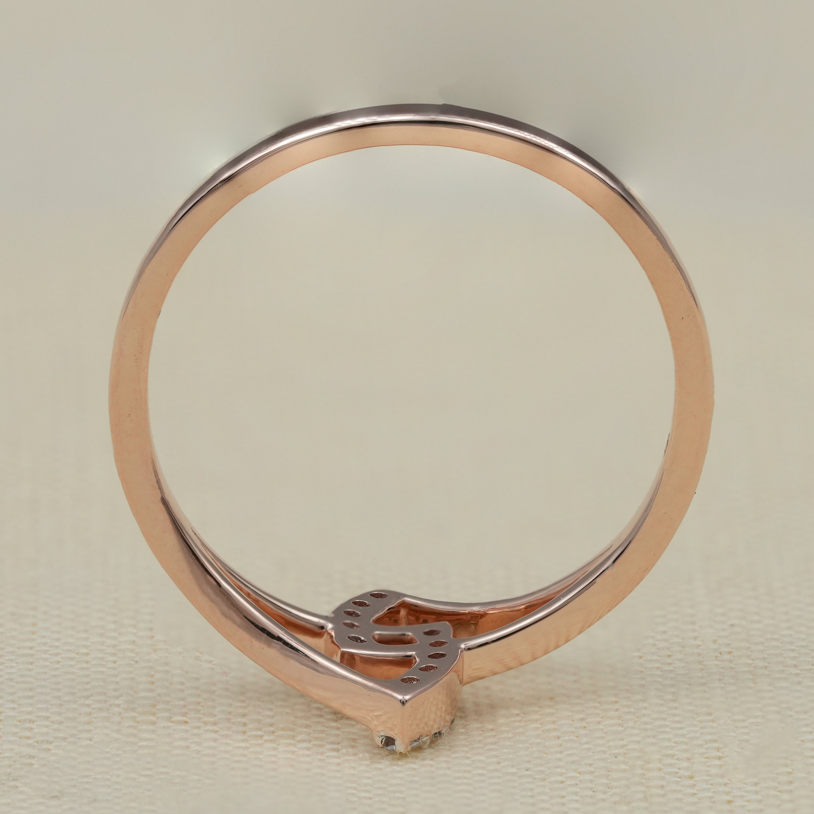 Luxury Geometric Curve Lab Diamond Minimalist Wedding Ring