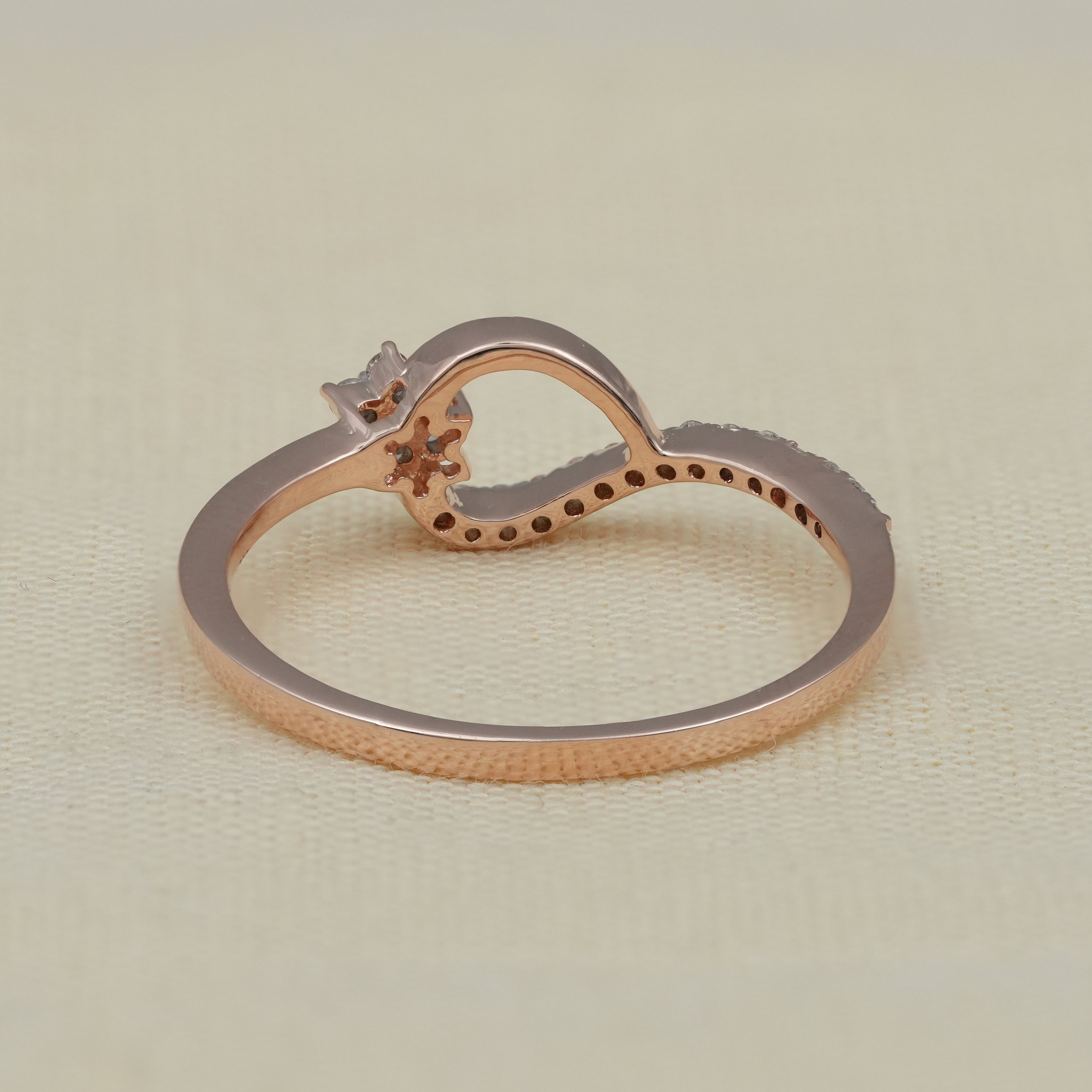 Floral Inspired Round Lab Diamond Wedding Ring