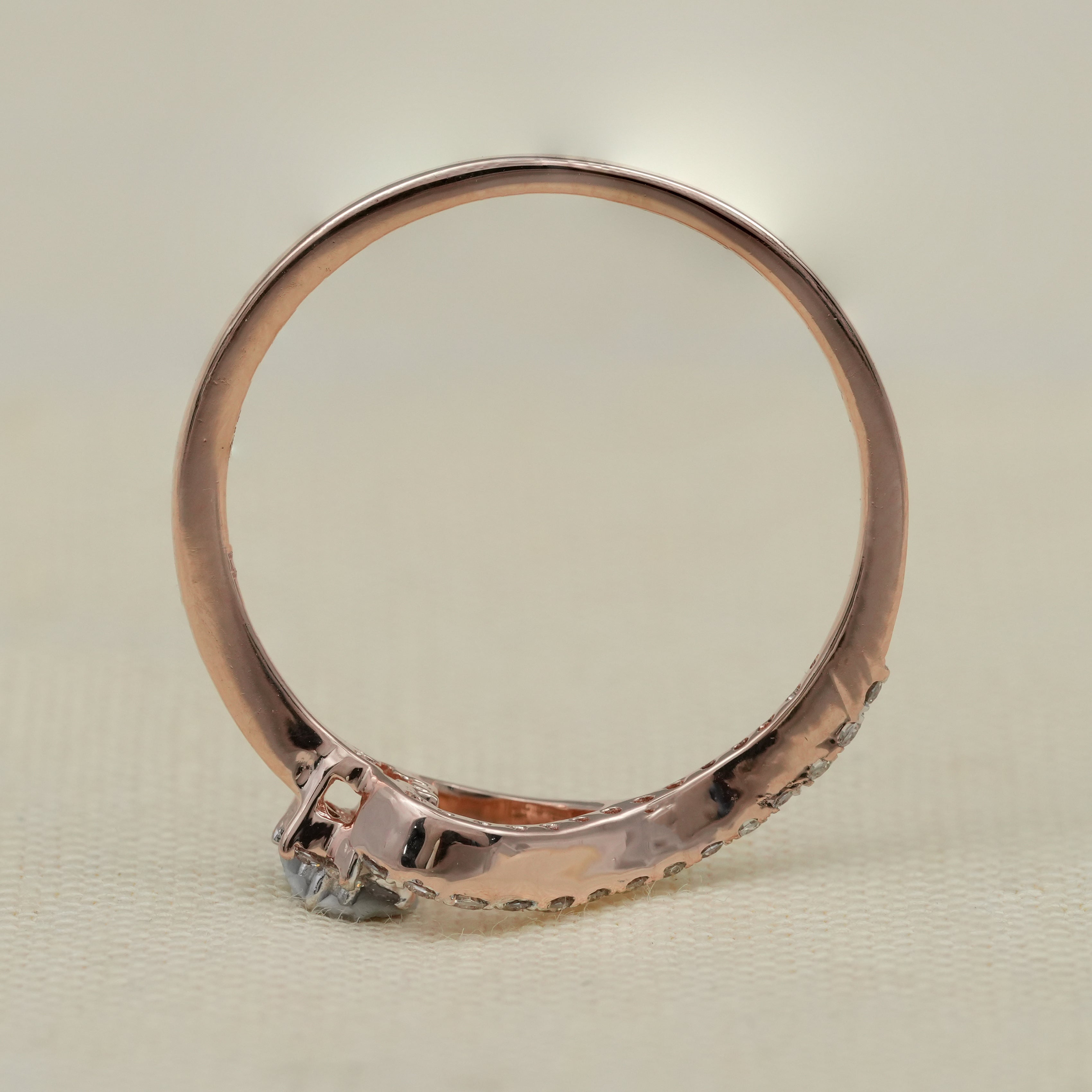Floral Inspired Round Lab Diamond Wedding Ring
