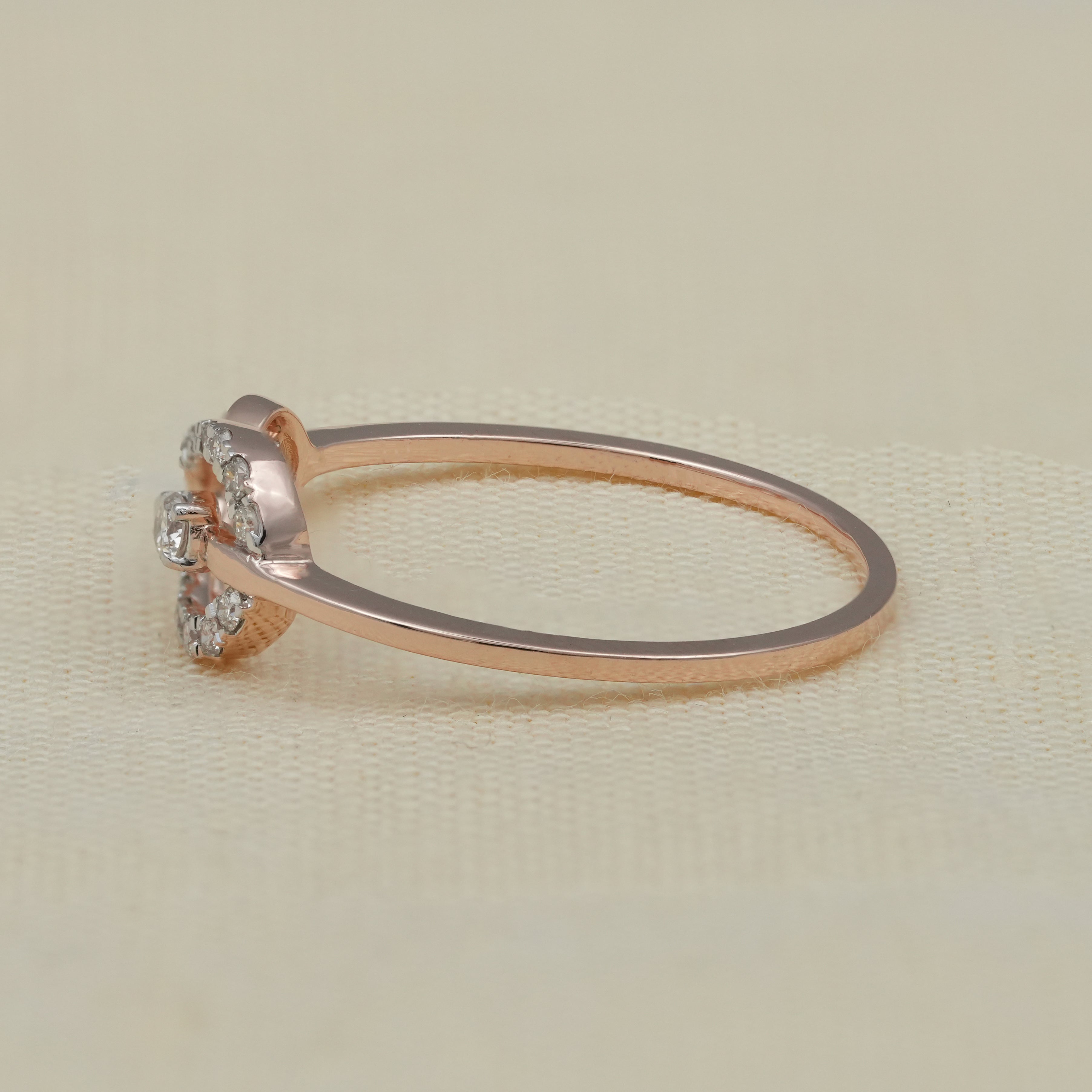 Luxury Heart Infinity Lab Diamond Minimalist Gold Statement Ring