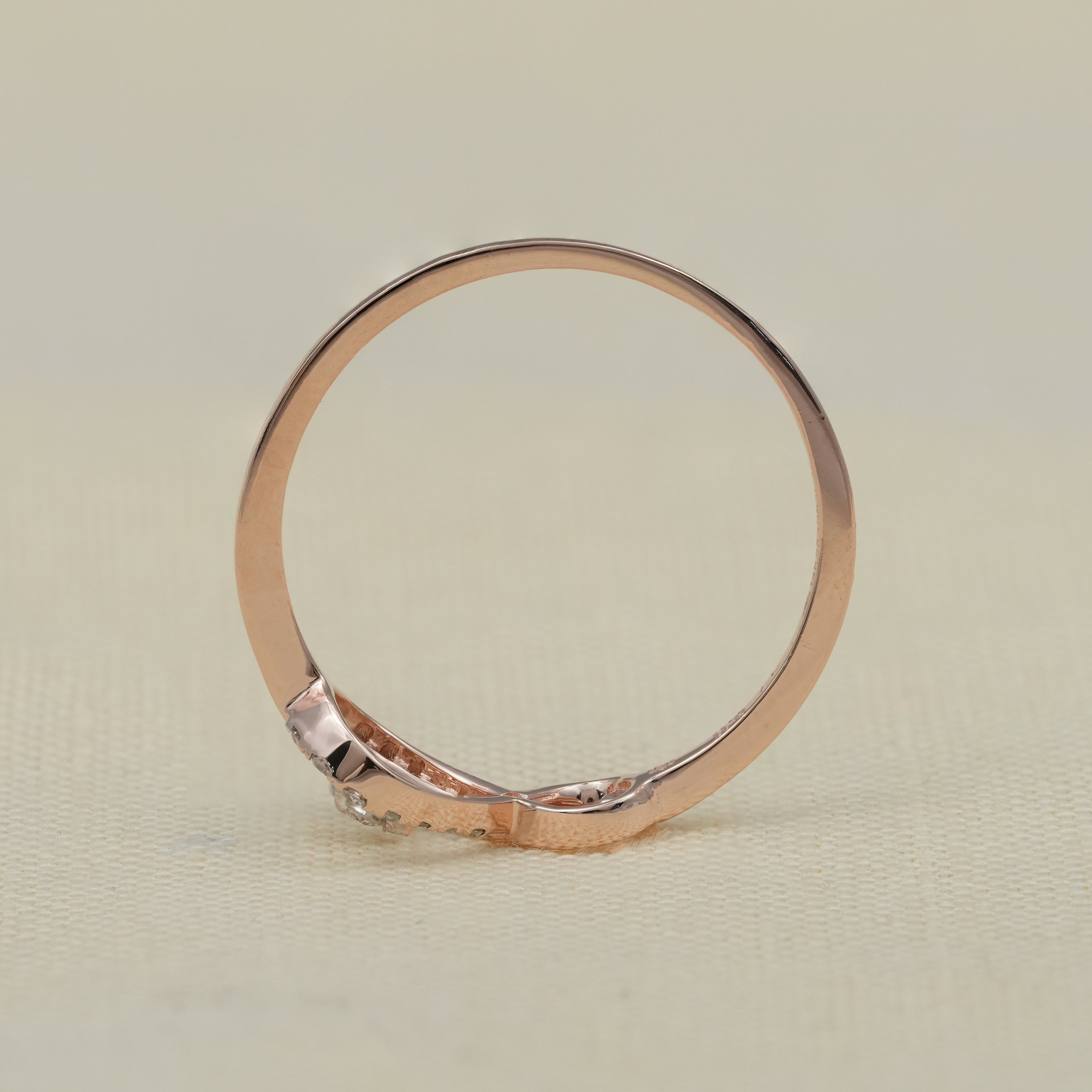 Luxury Heart Infinity Lab Diamond Minimalist Gold Statement Ring