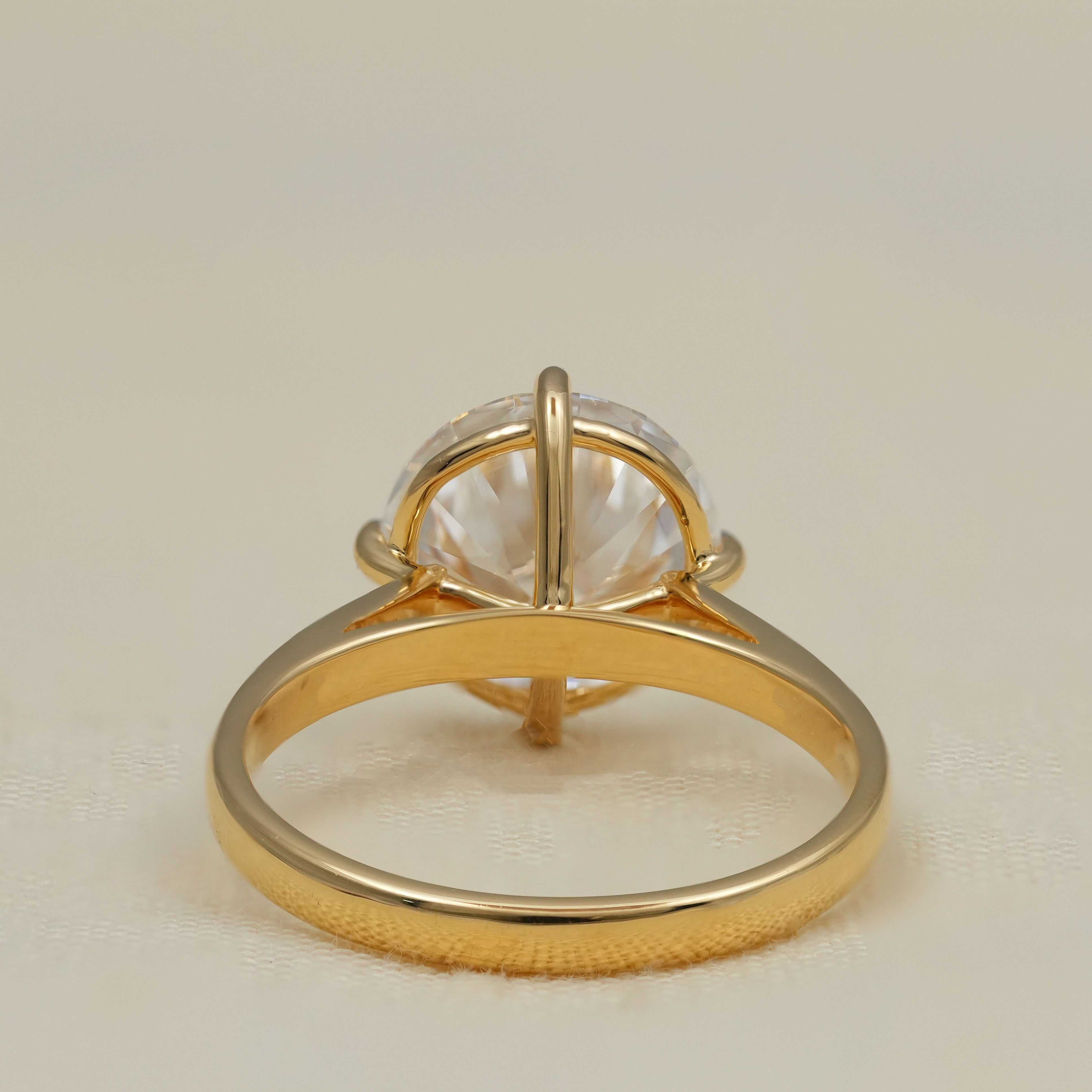 Round Lab Grown Diamond Solitaire Engagement Ring