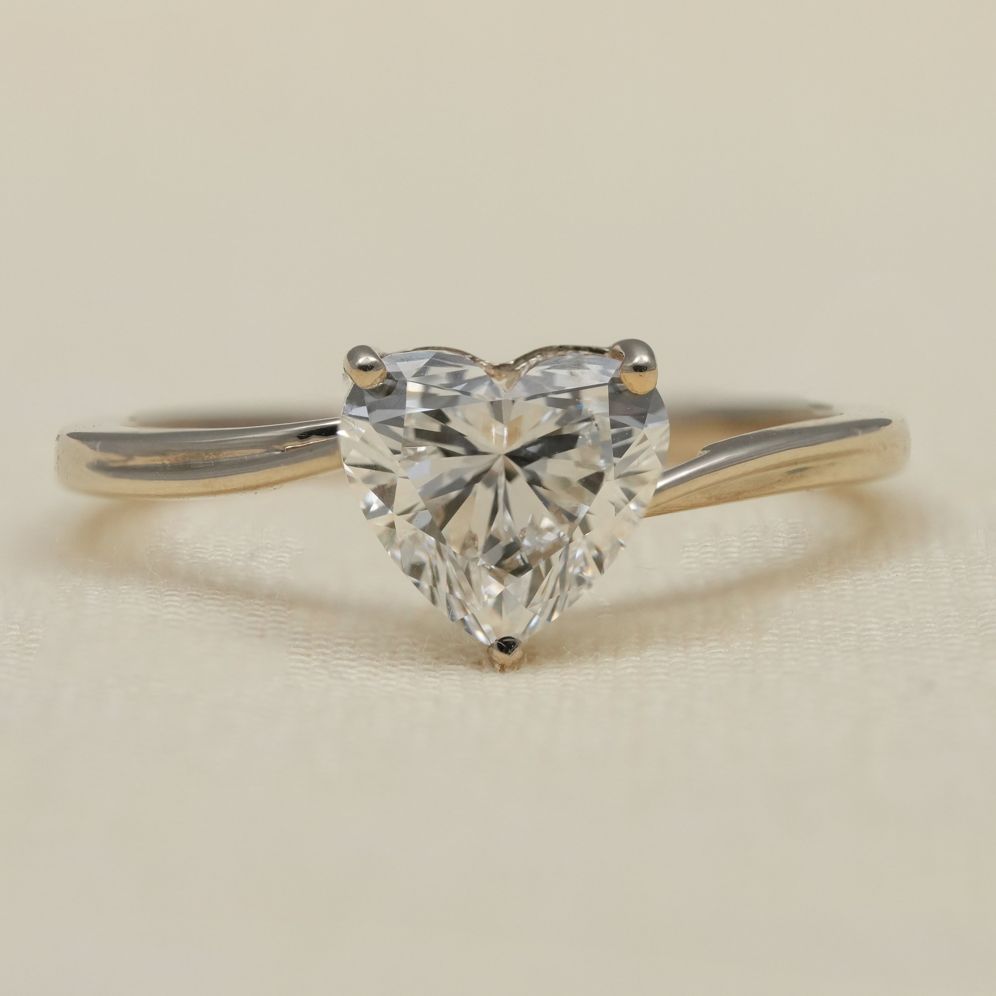 Heart Cut Lab Grown Diamond Solitaire Engagement Ring