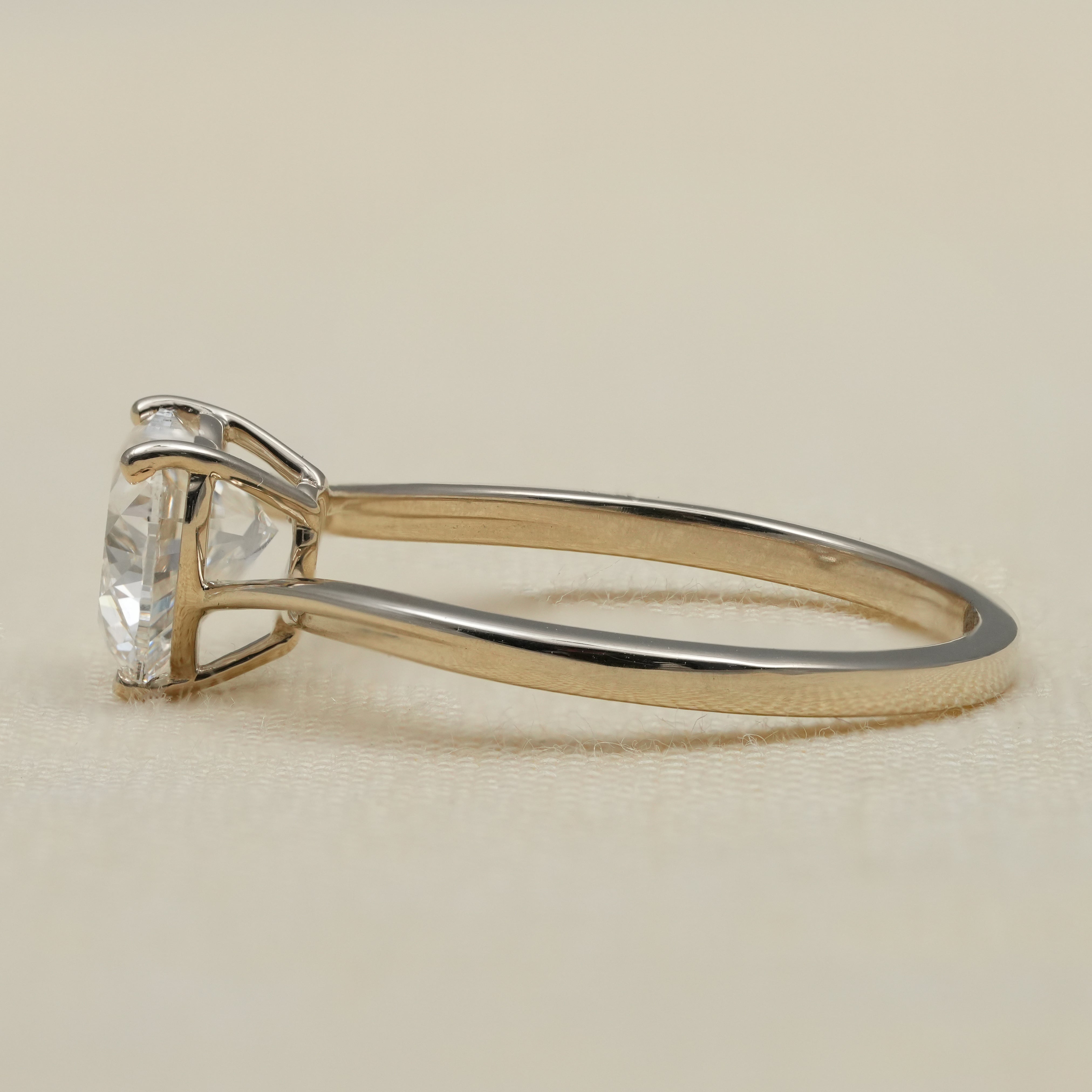 Heart Cut Lab Grown Diamond Solitaire Engagement Ring
