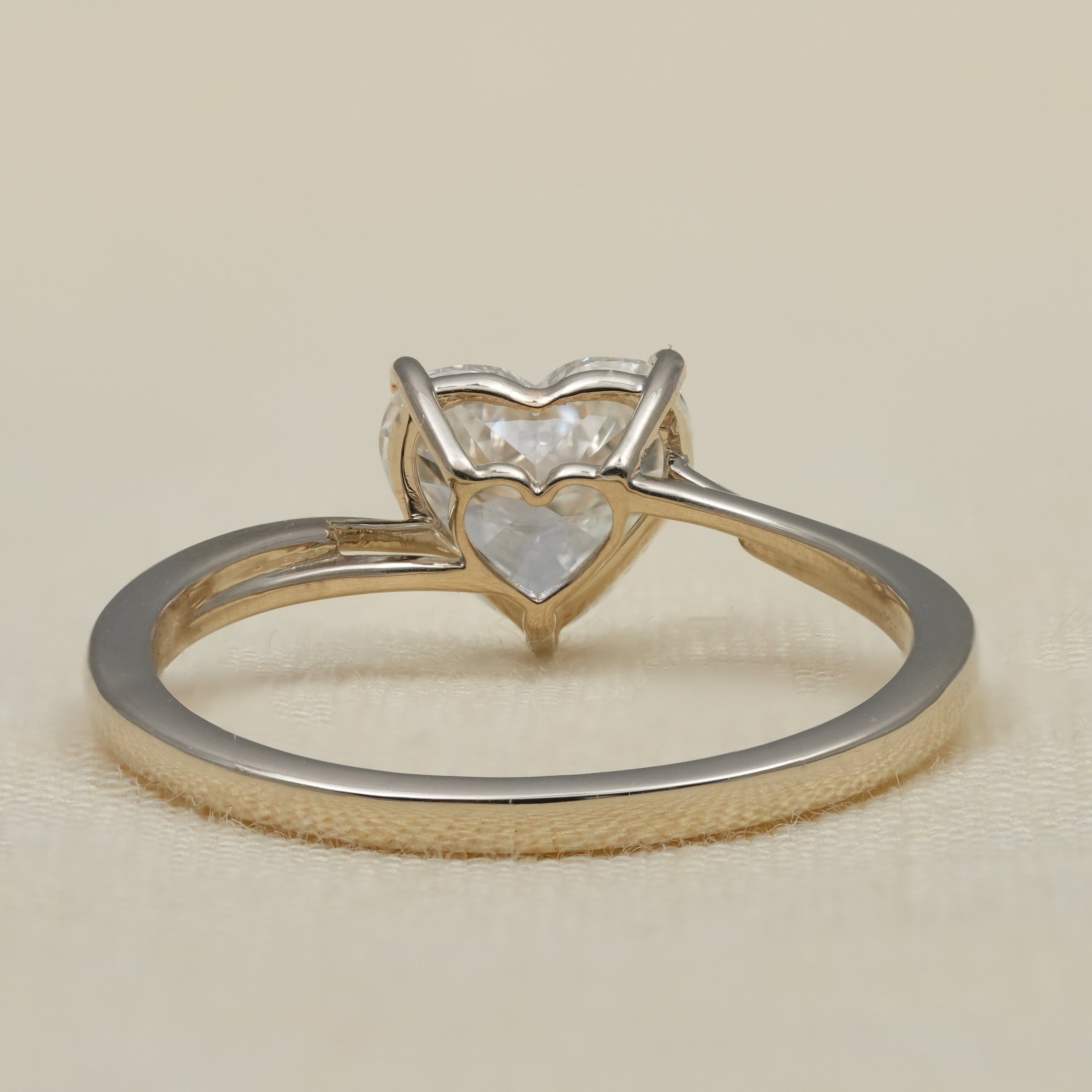 Heart Cut Lab Grown Diamond Solitaire Engagement Ring