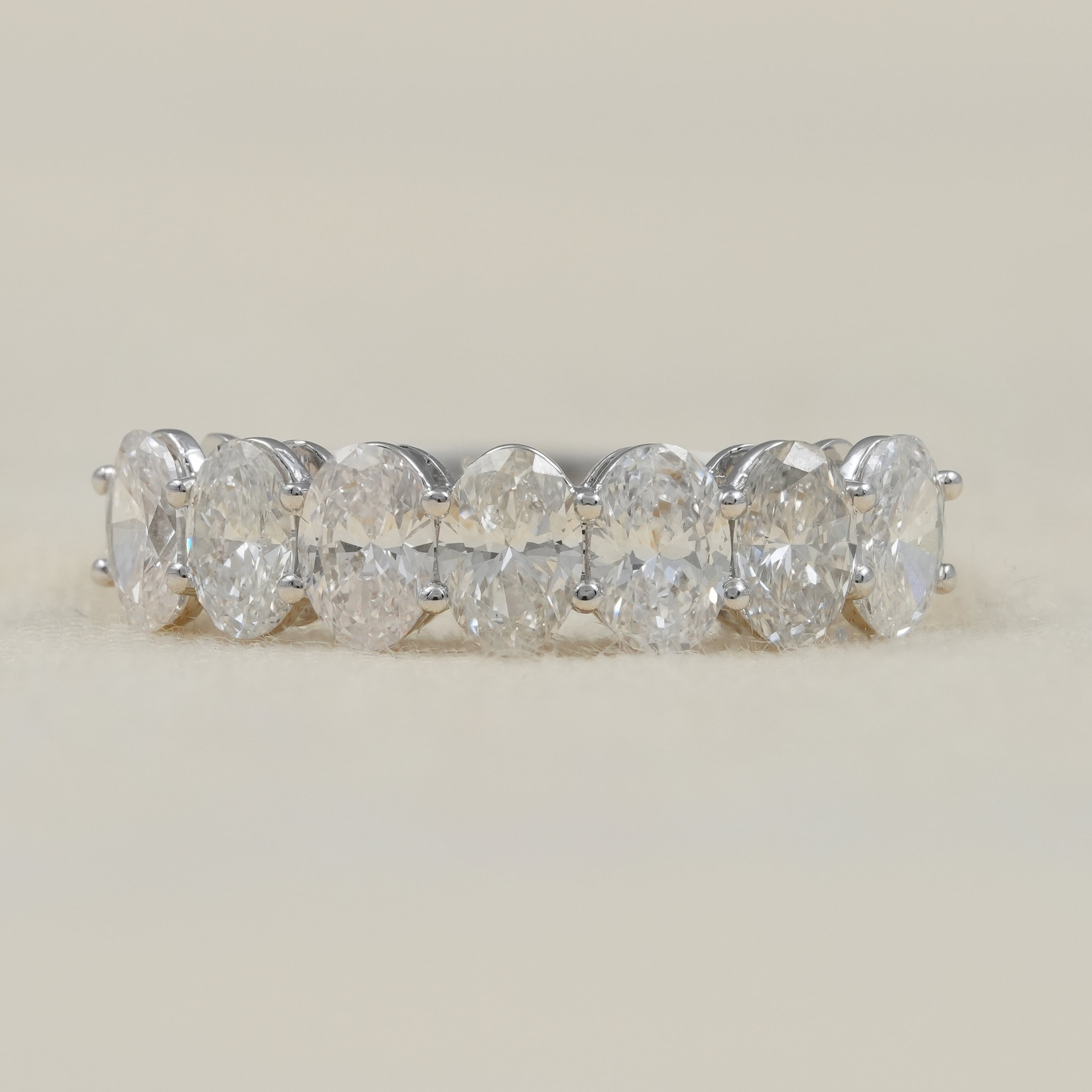 Seven Stone Oval Lab Grown Diamond Wedding Band