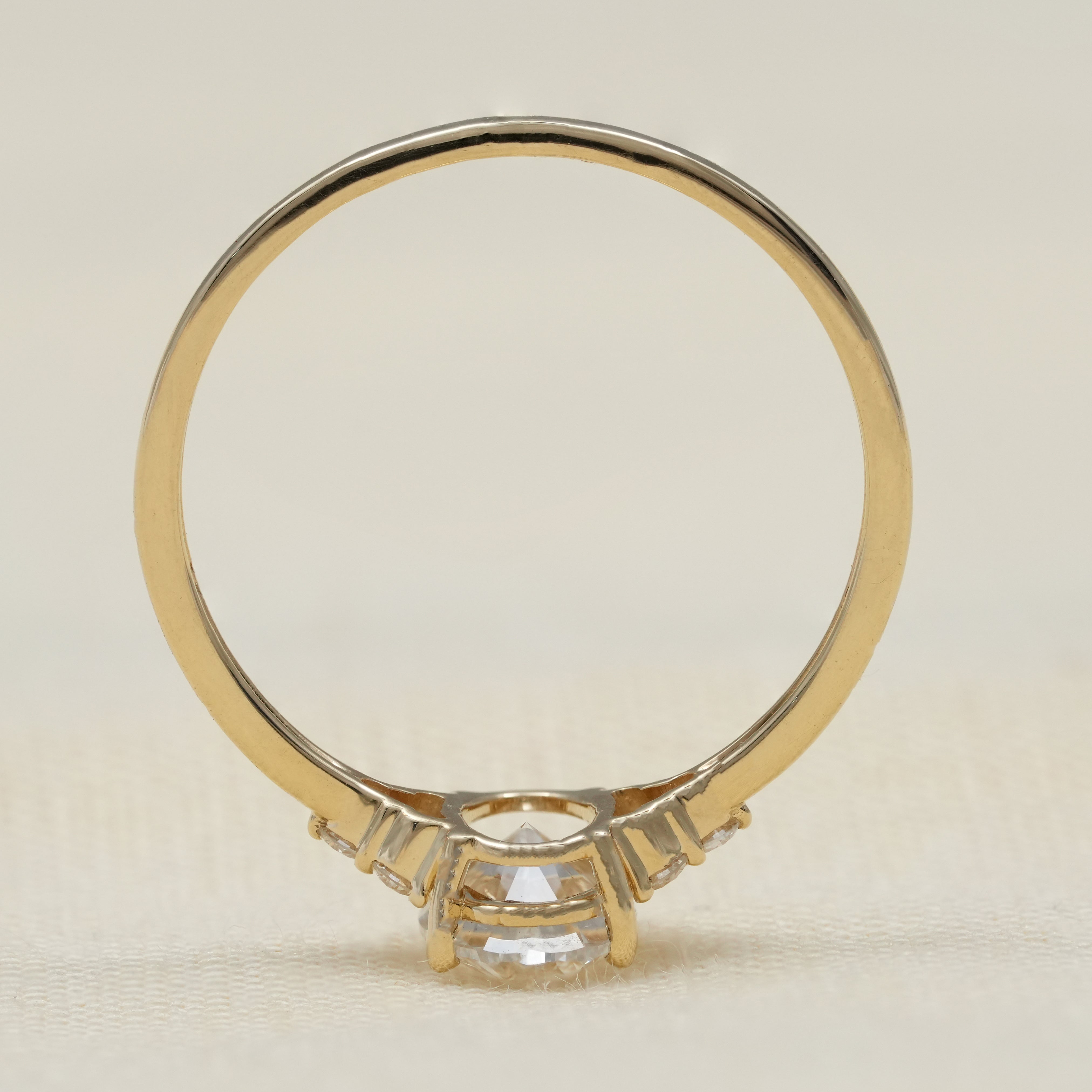Oval Cut Lab Diamond Cluster Engagement Ring