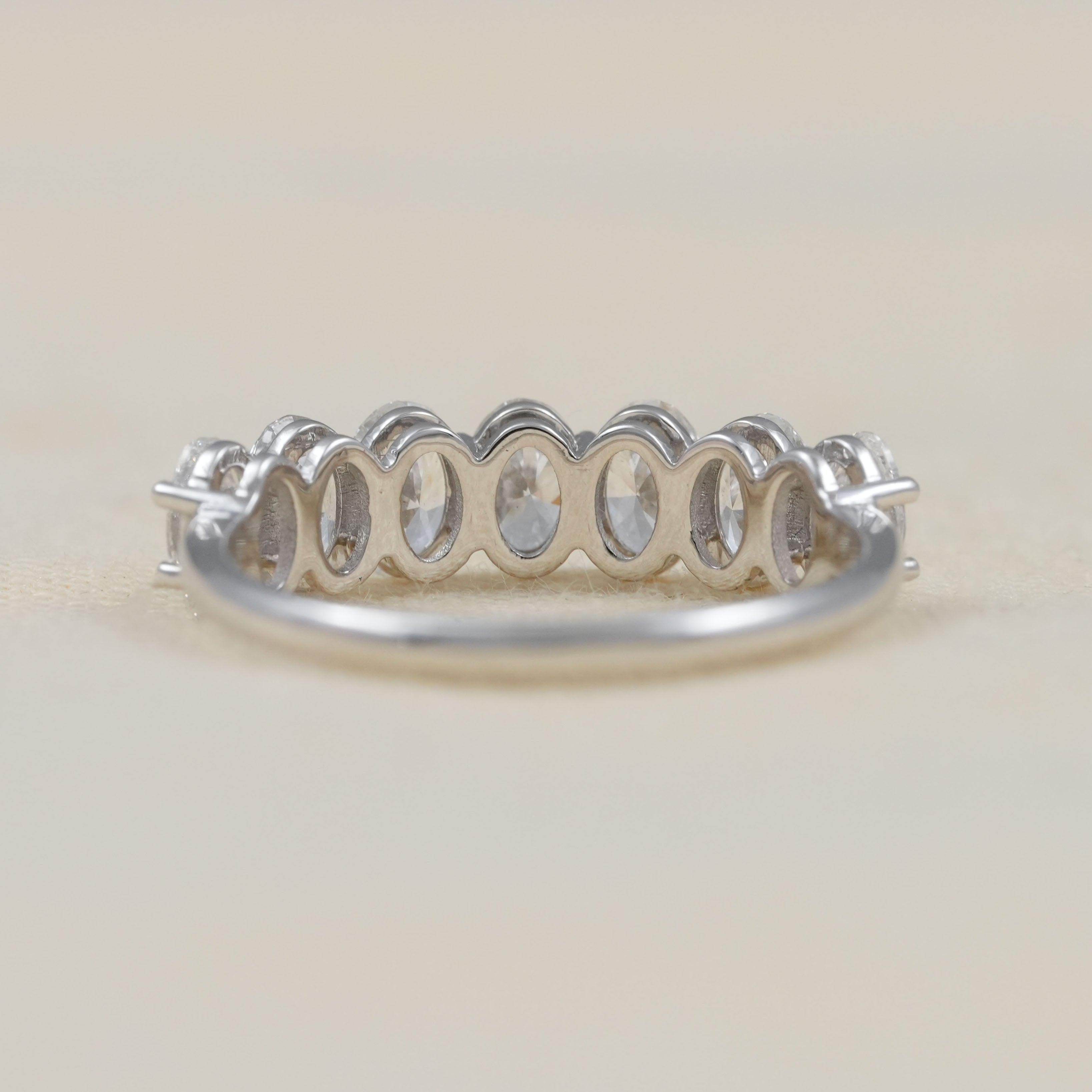 Seven Stone Oval Lab Grown Diamond Wedding Band