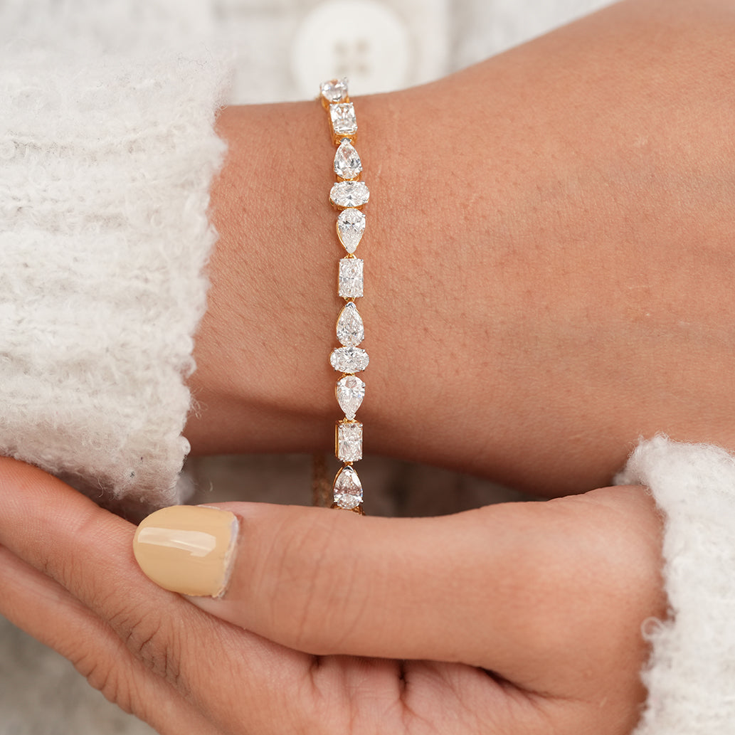 Handmade Lab Grown Diamond Bracelet for Bridal Jewelry Styling