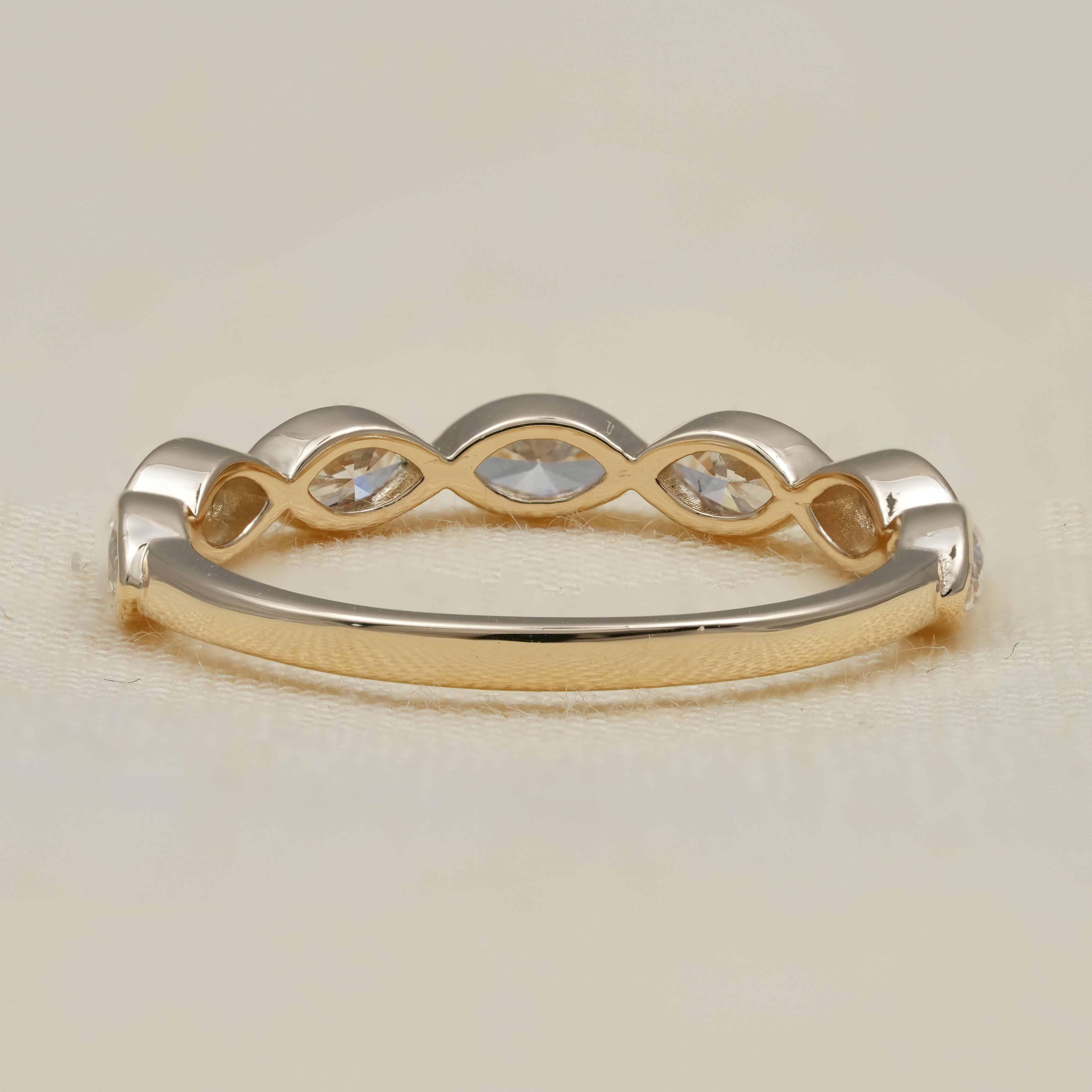 Timeless marquise eternity ring highlighting lab grown diamonds refined brilliance