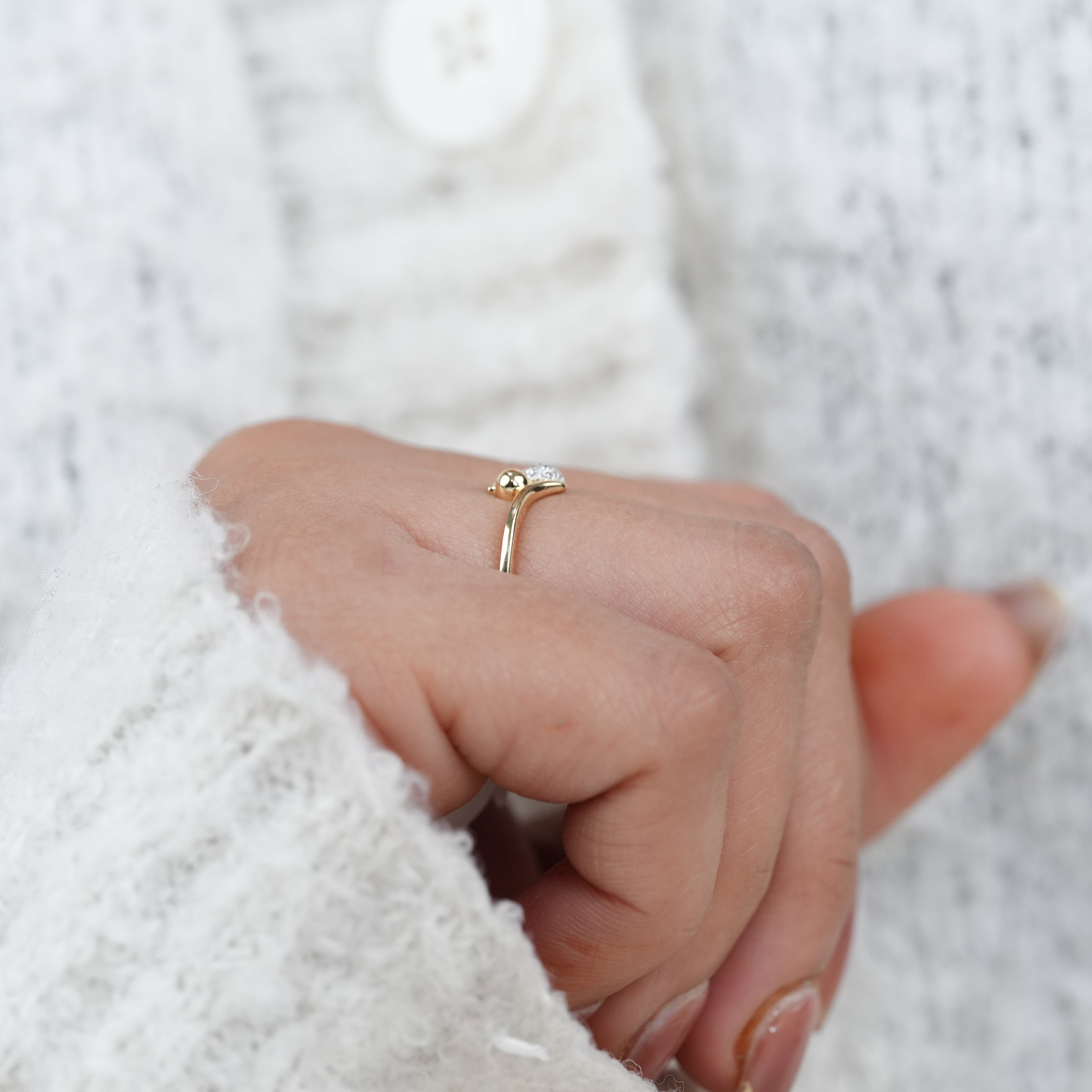 Minimalist Lab Diamond Modern Wedding Ring