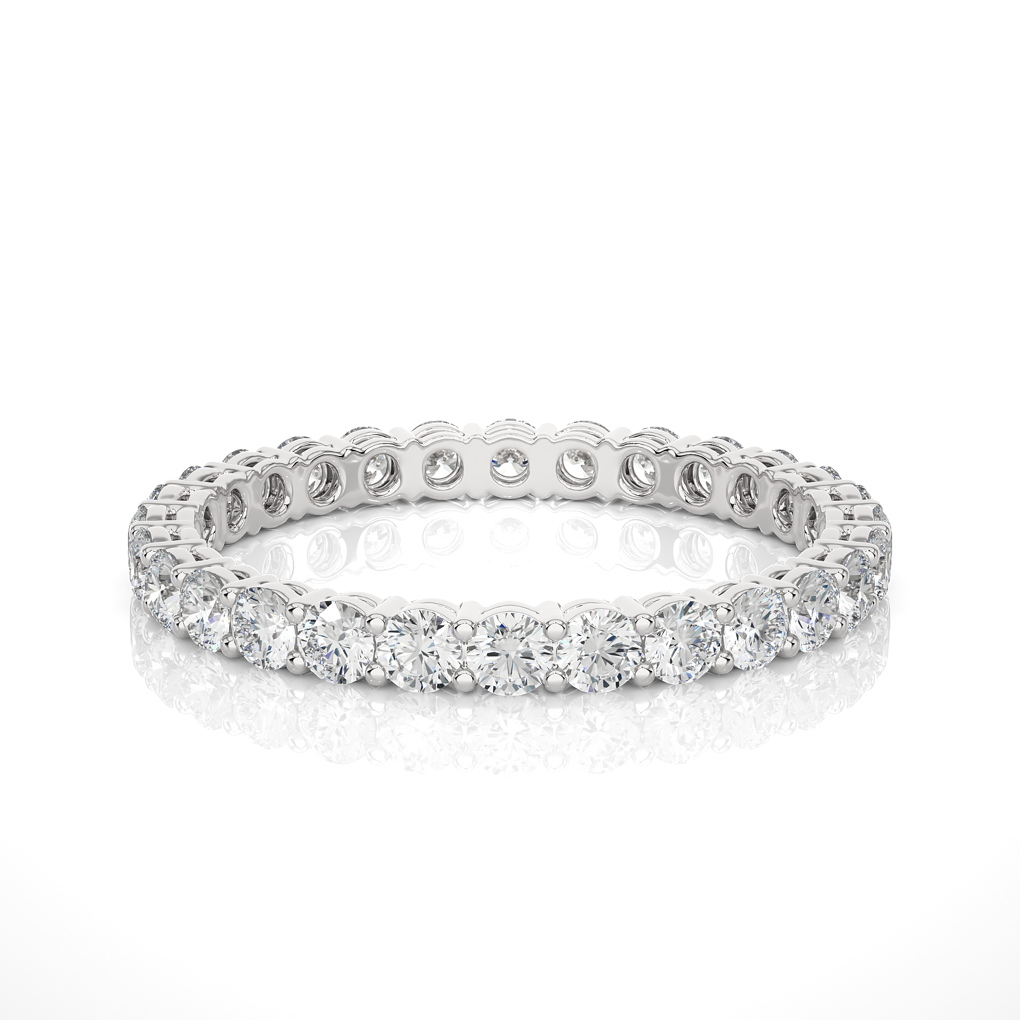 Round Cut Lab Grown Diamond Eternity Band