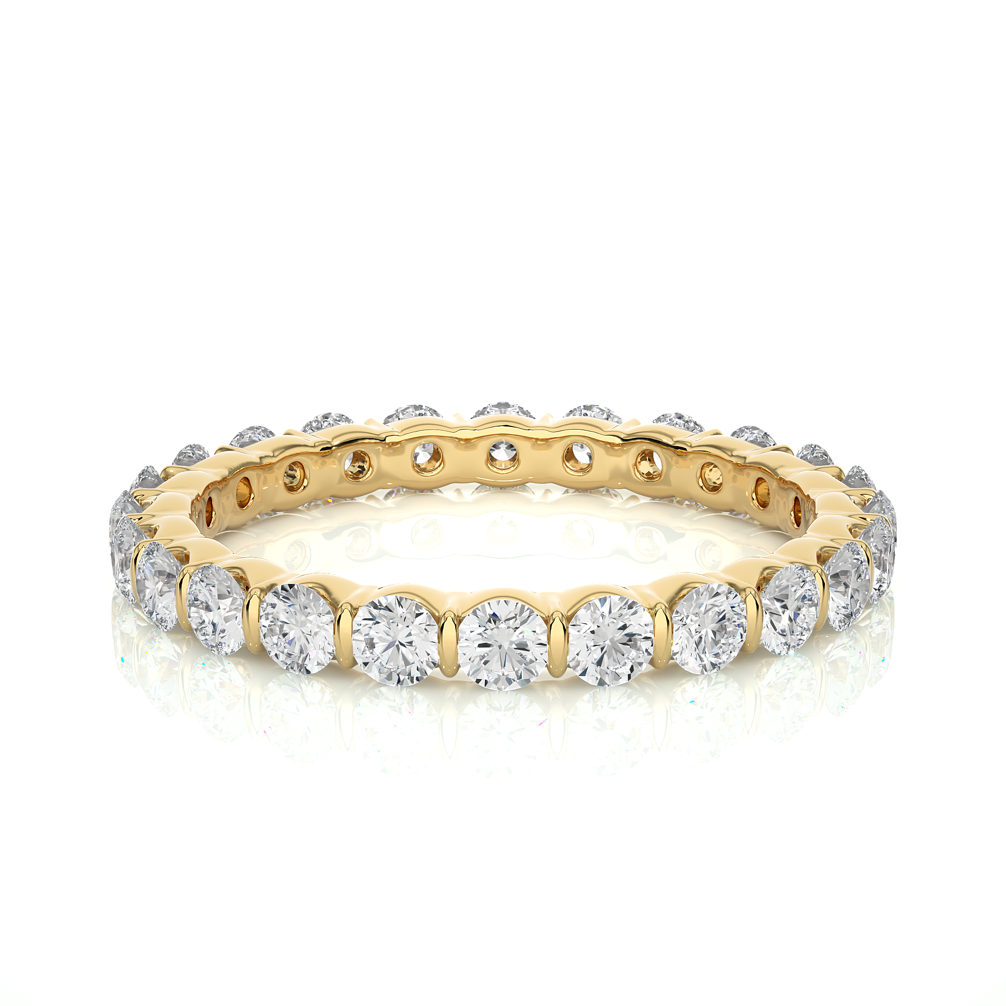 Classic Round Cut Lab Diamond Eternity Band