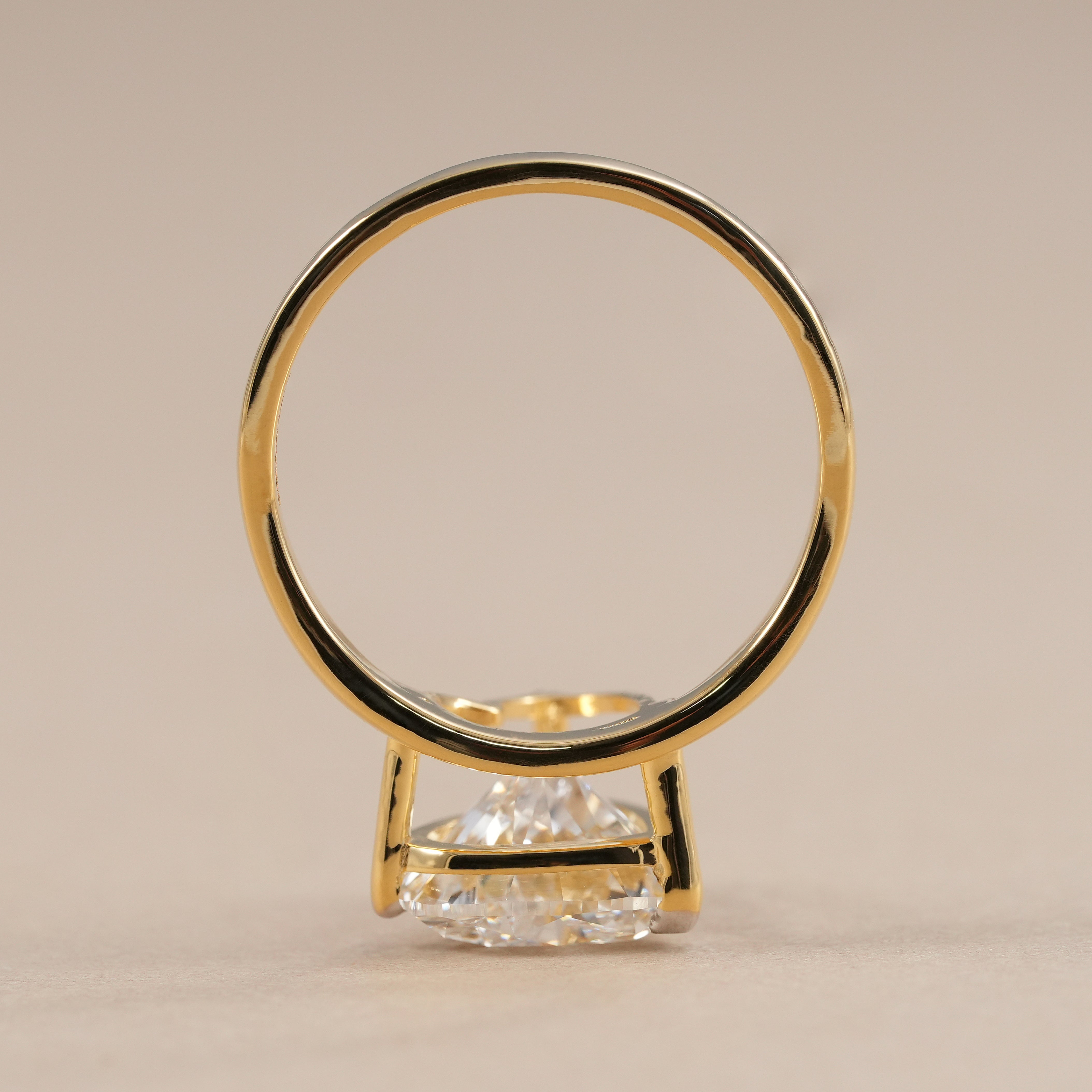 Elegant 3 carat heart diamond ring for women