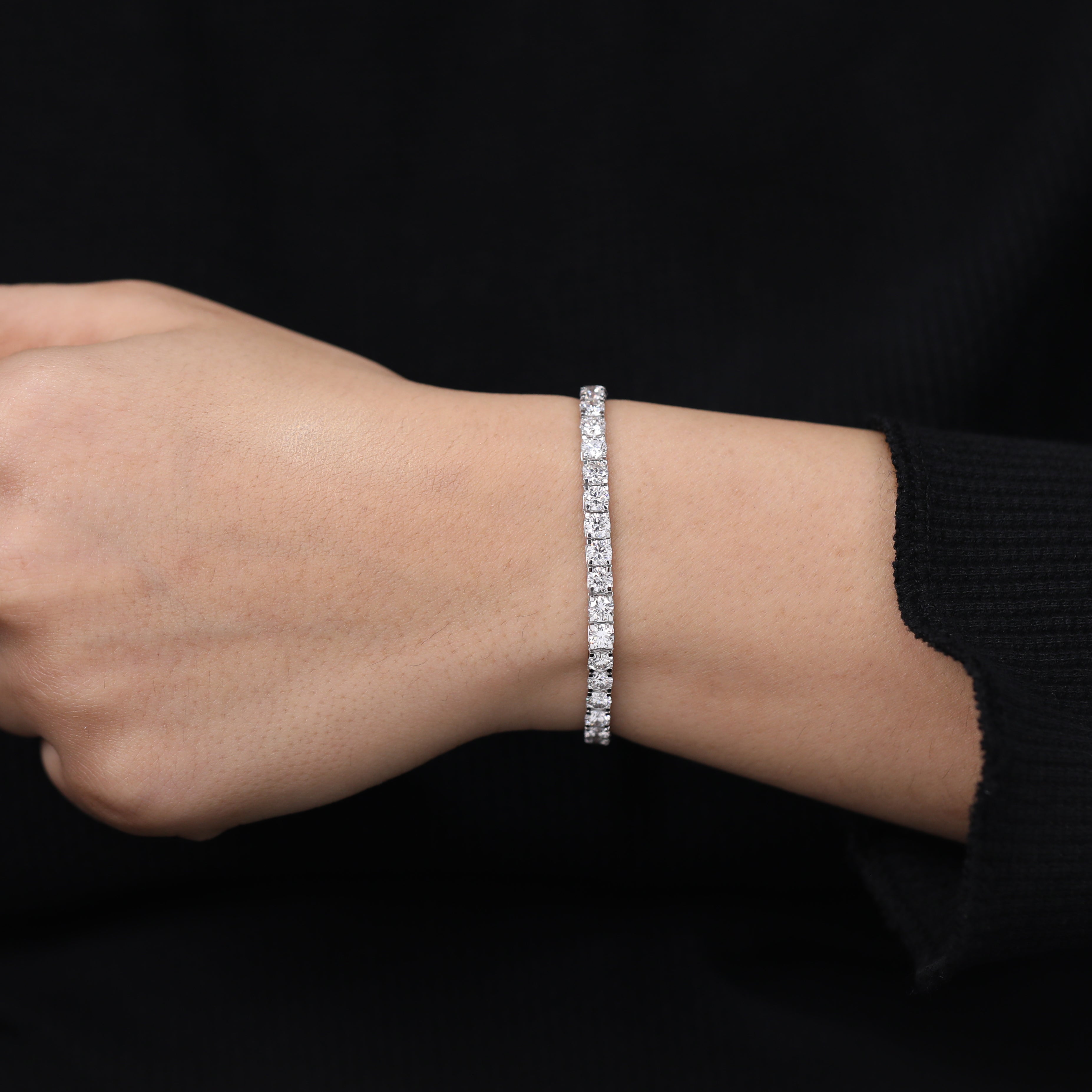 Round Cut Lab Diamond Tennis Bracelet