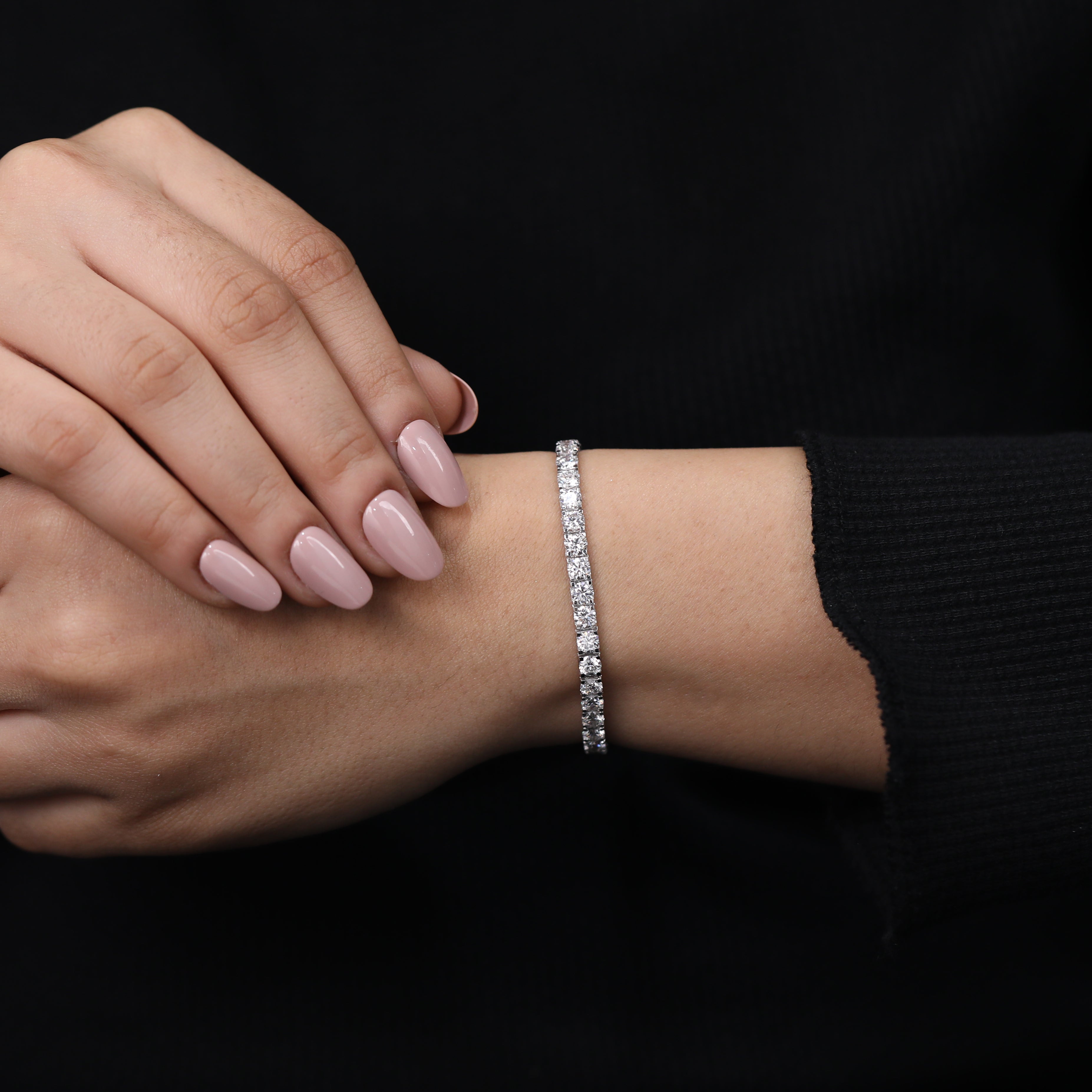 Round Cut Lab Diamond Tennis Bracelet