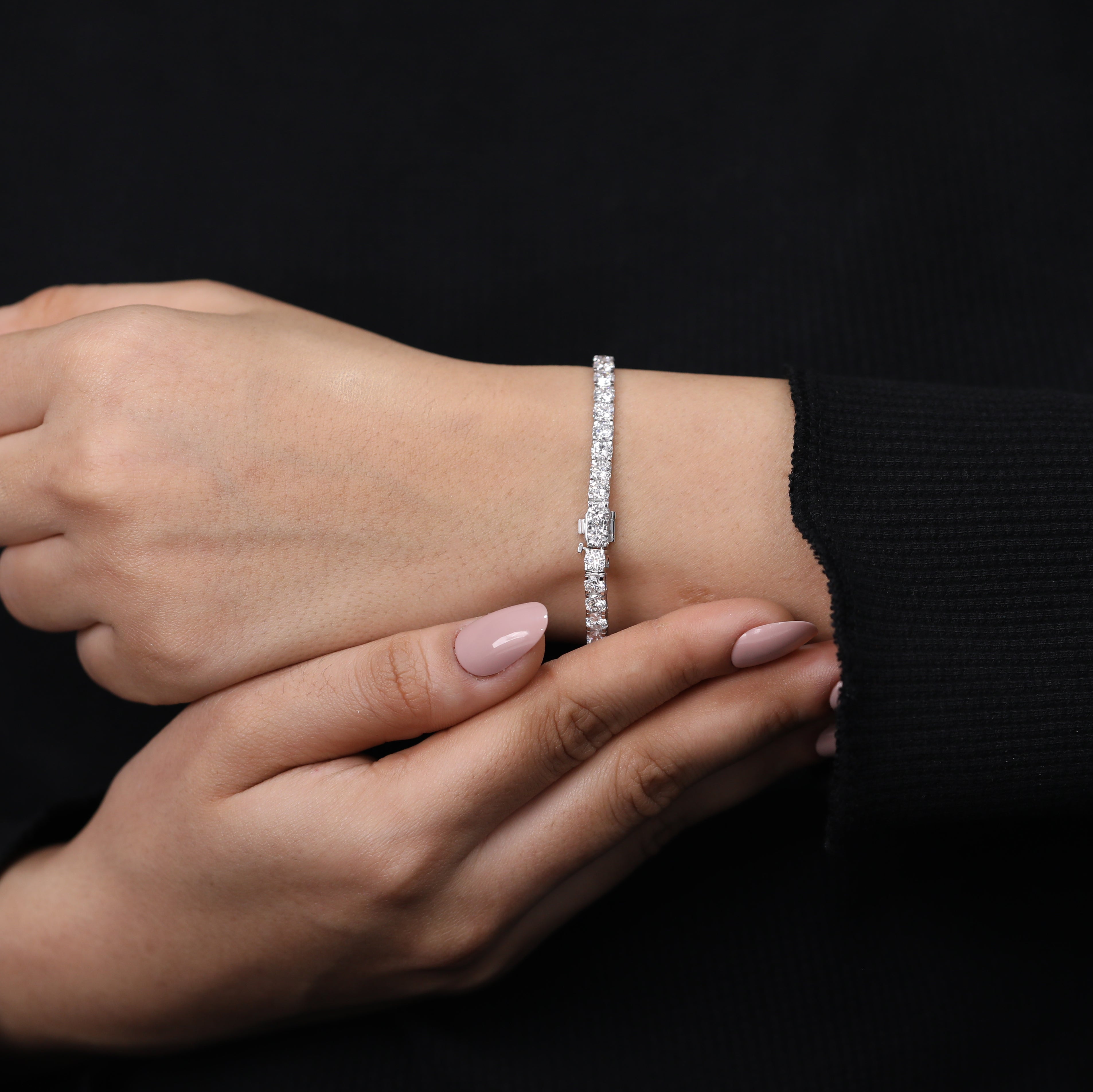 Round Cut Lab Diamond Tennis Bracelet