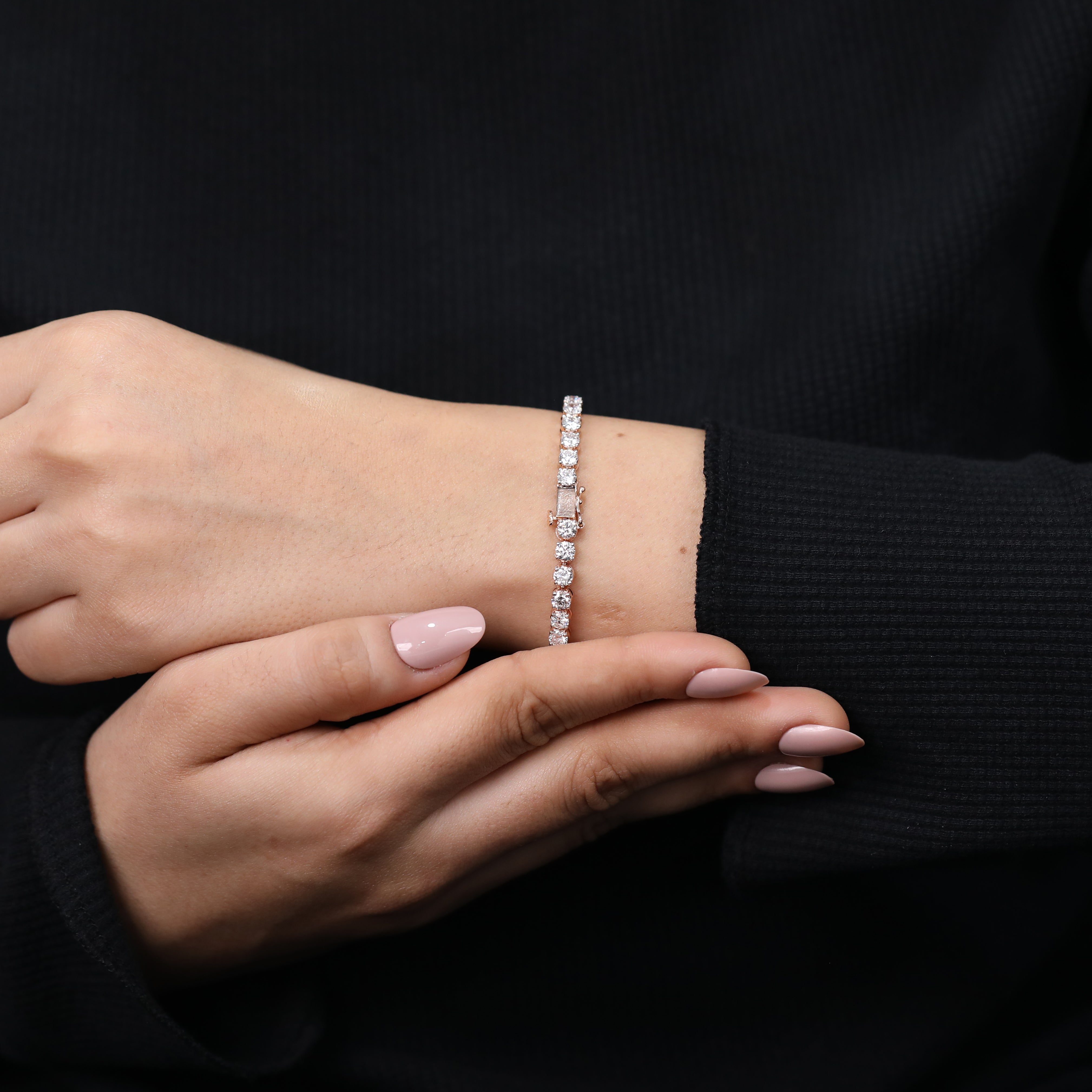 Round Lab Diamond Tennis Bracelet