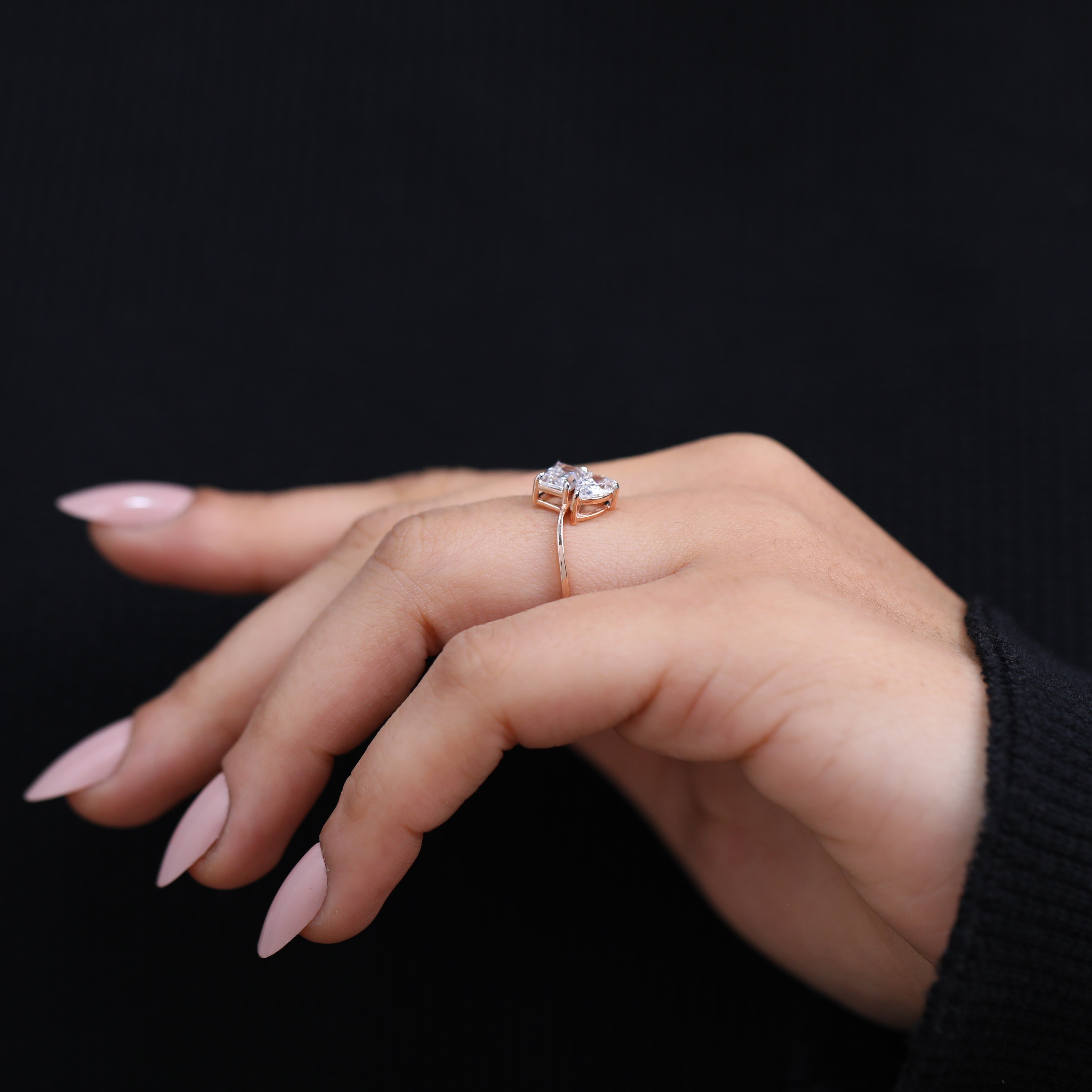 Toi et Moi Lab Grown Diamond Engagement Ring