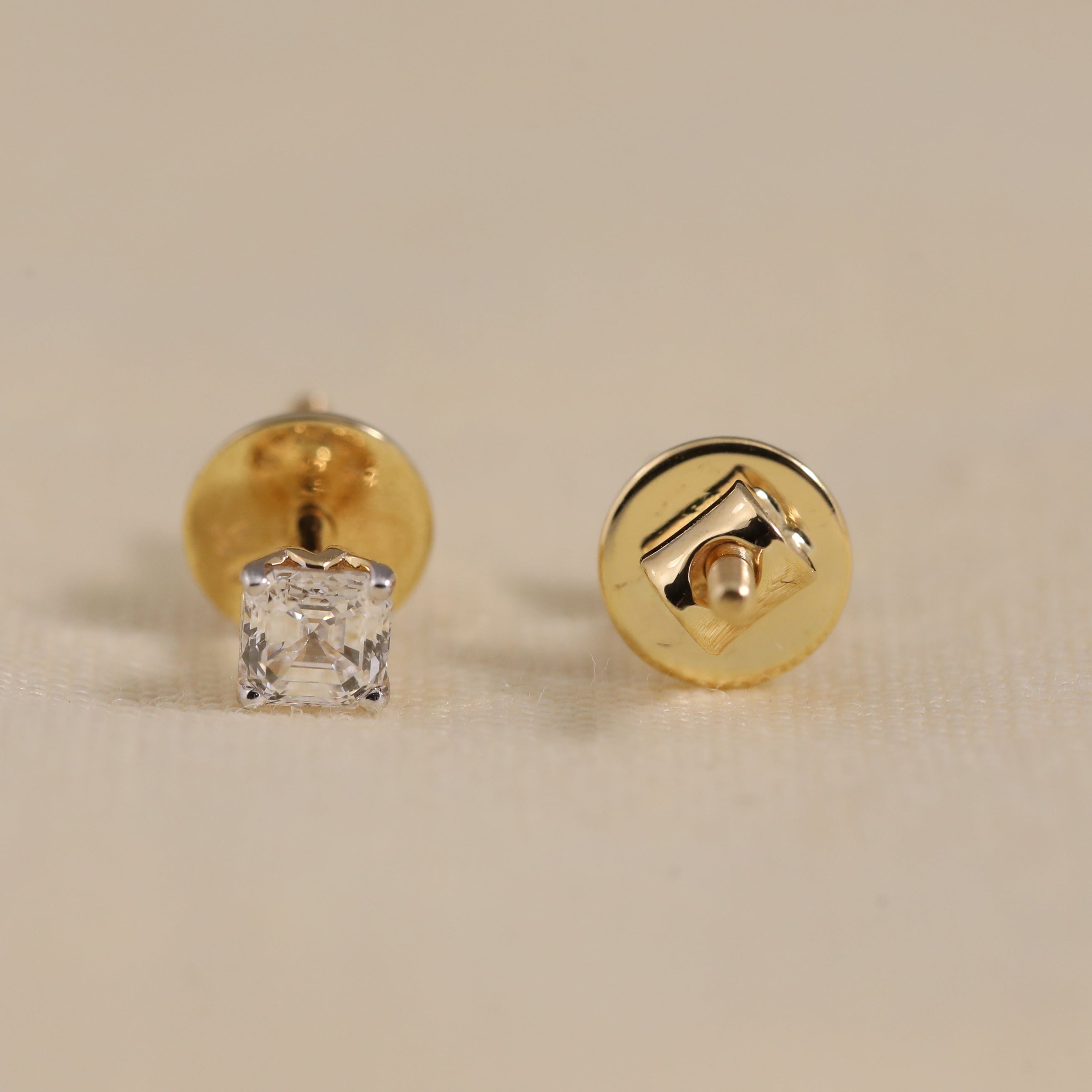 Sparkling asscher diamond studs ideal for birthday gifting and timeless celebrations