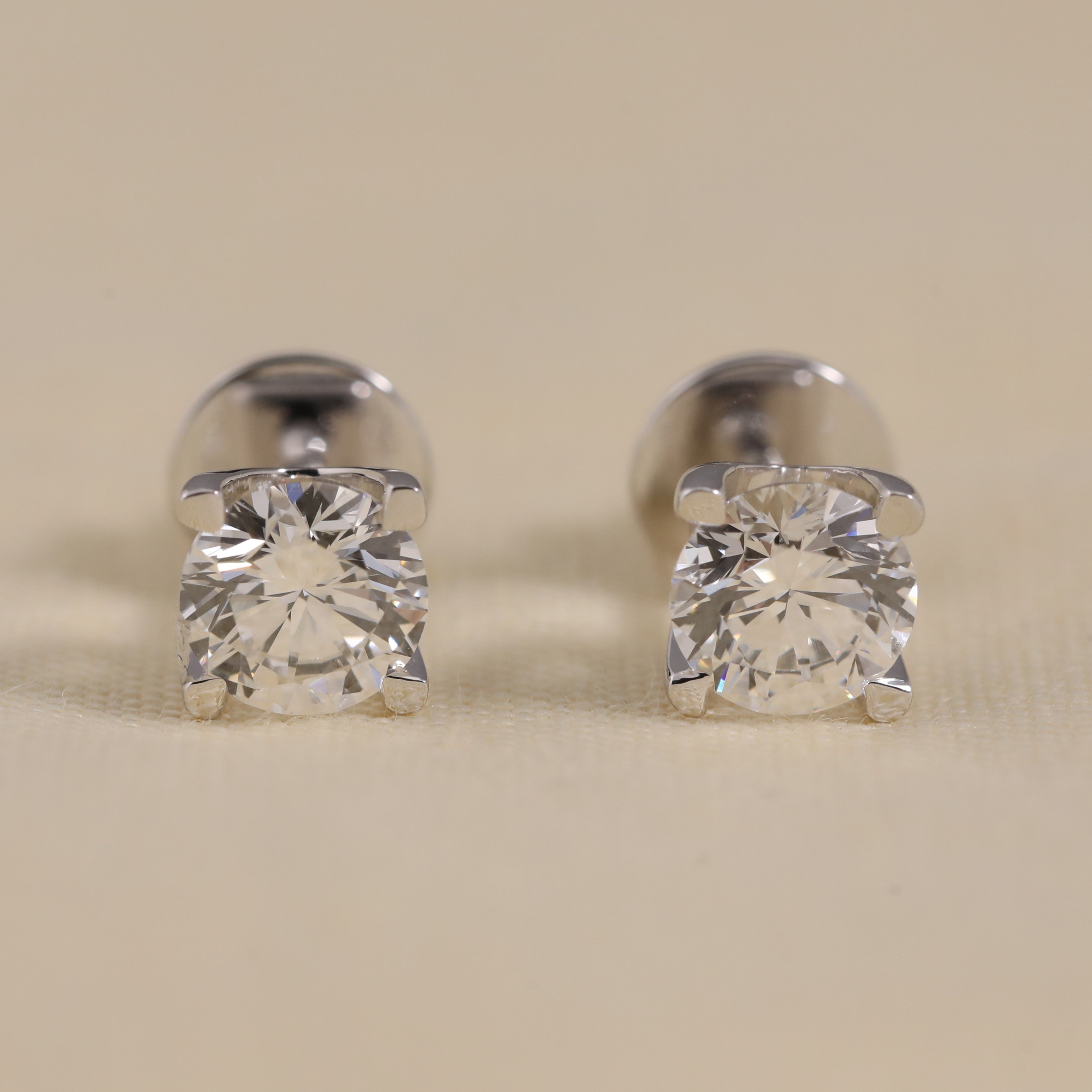 Elegant round lab grown diamond stud earrings perfect for daily wear gifts