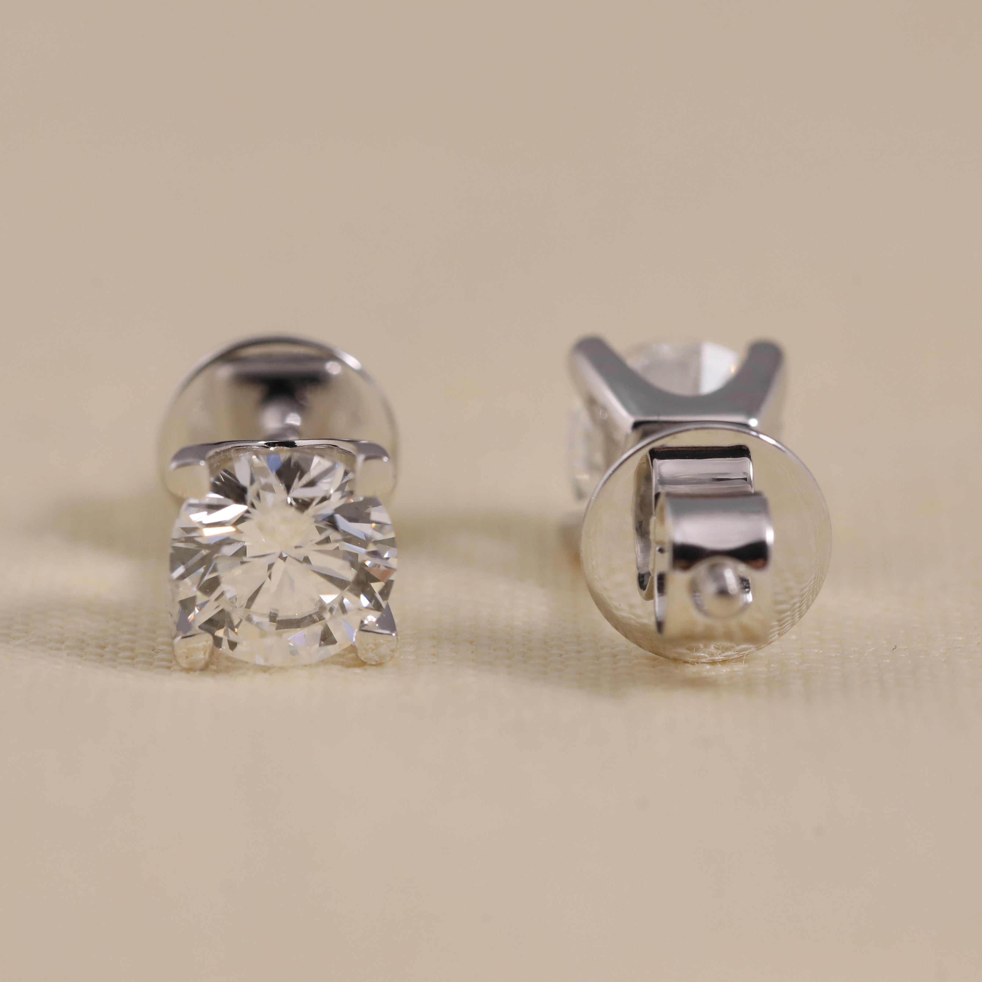 Sparkling round diamond studs ideal for birthday gifting and timeless celebrations