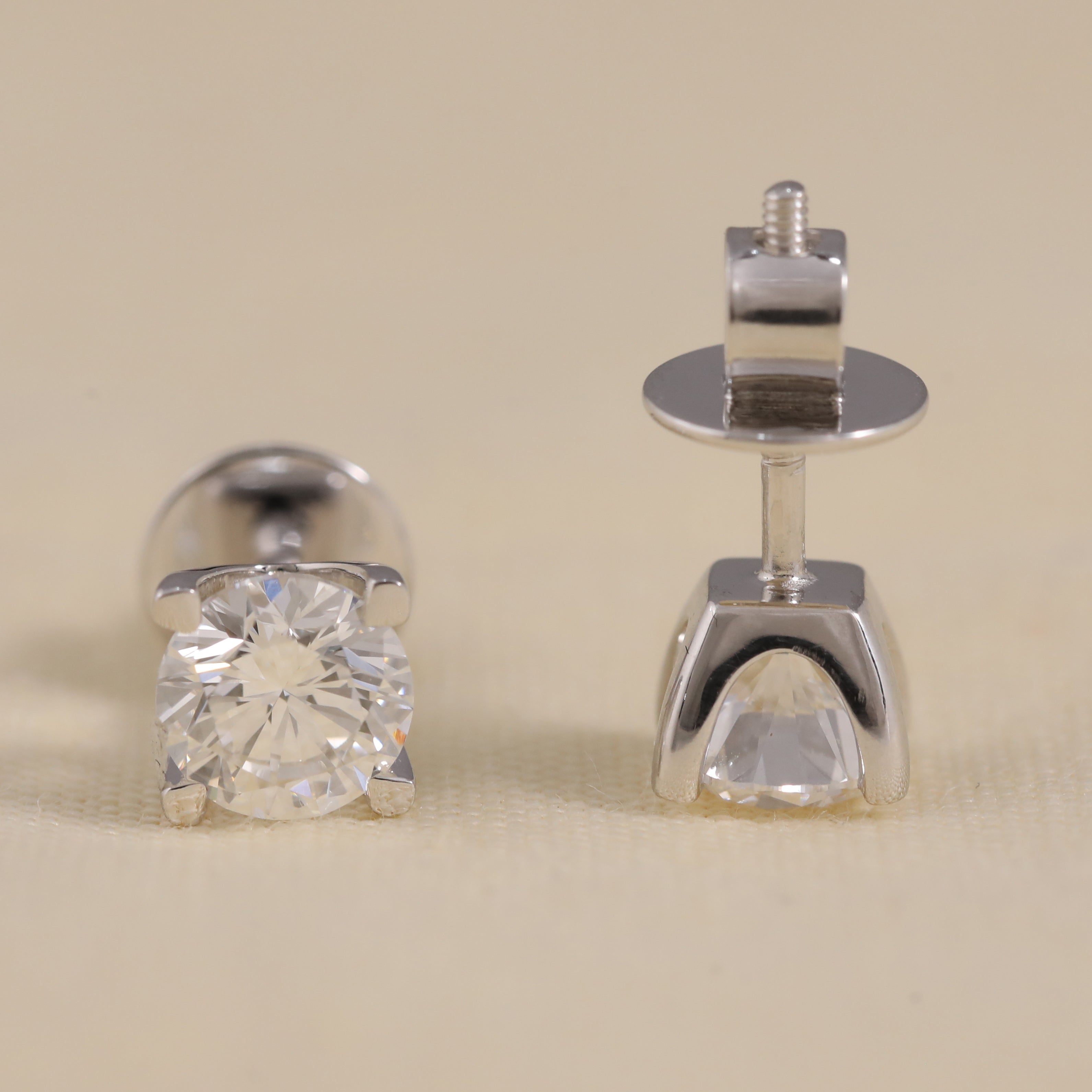 Brilliant round diamond studs designed for special occasion gifting and elegance