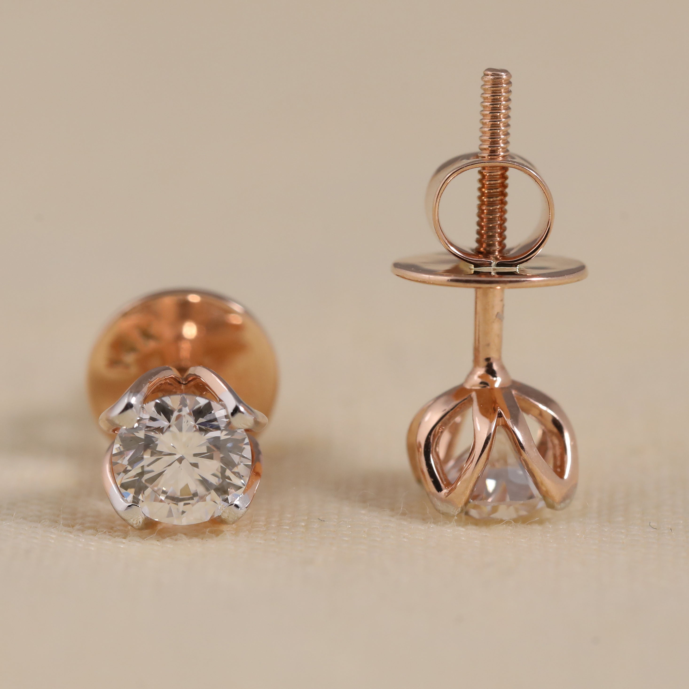 Classic round lab grown diamond earrings suited for engagement gifting and milestones