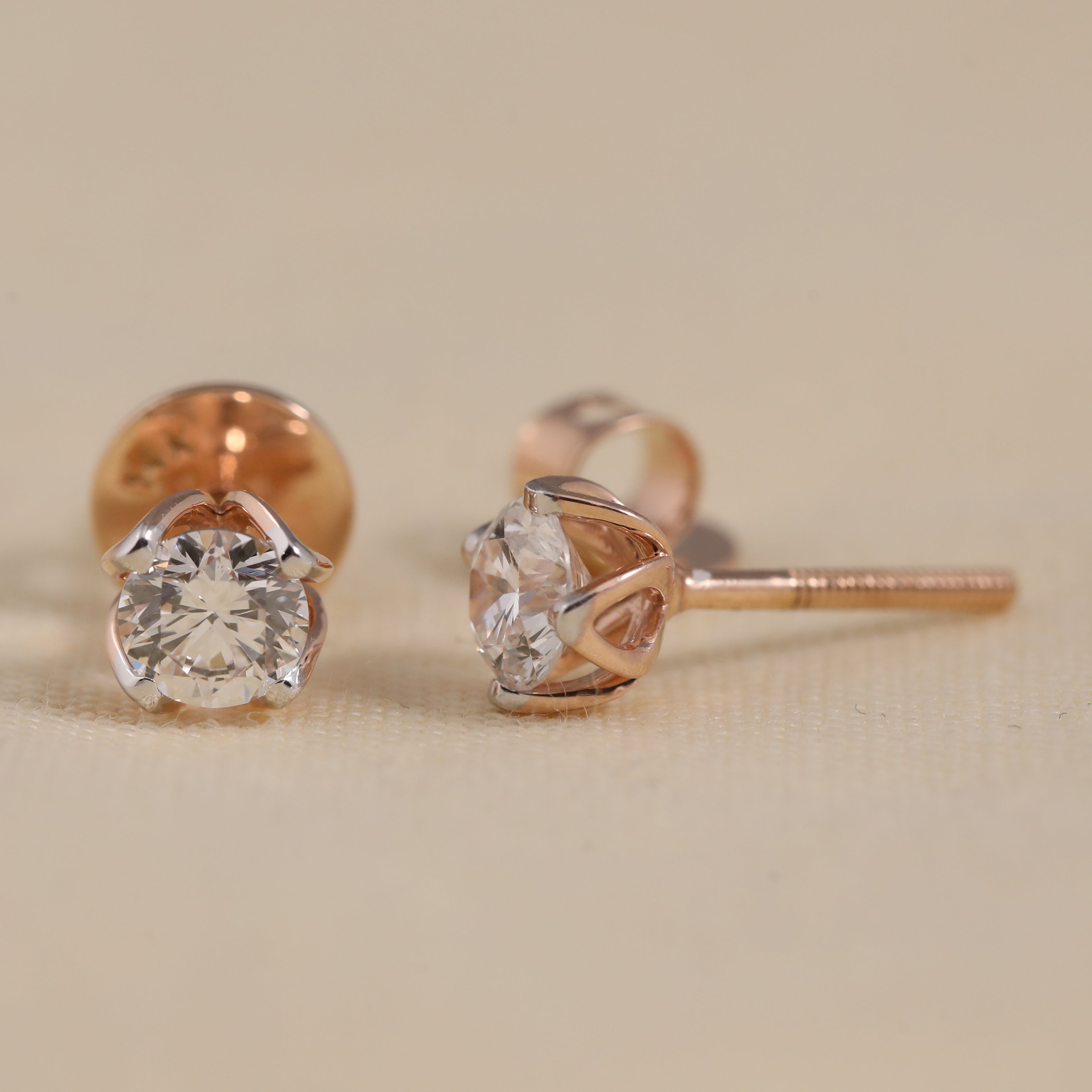 Sparkling round lab diamond earrings perfect for workwear and evening outings