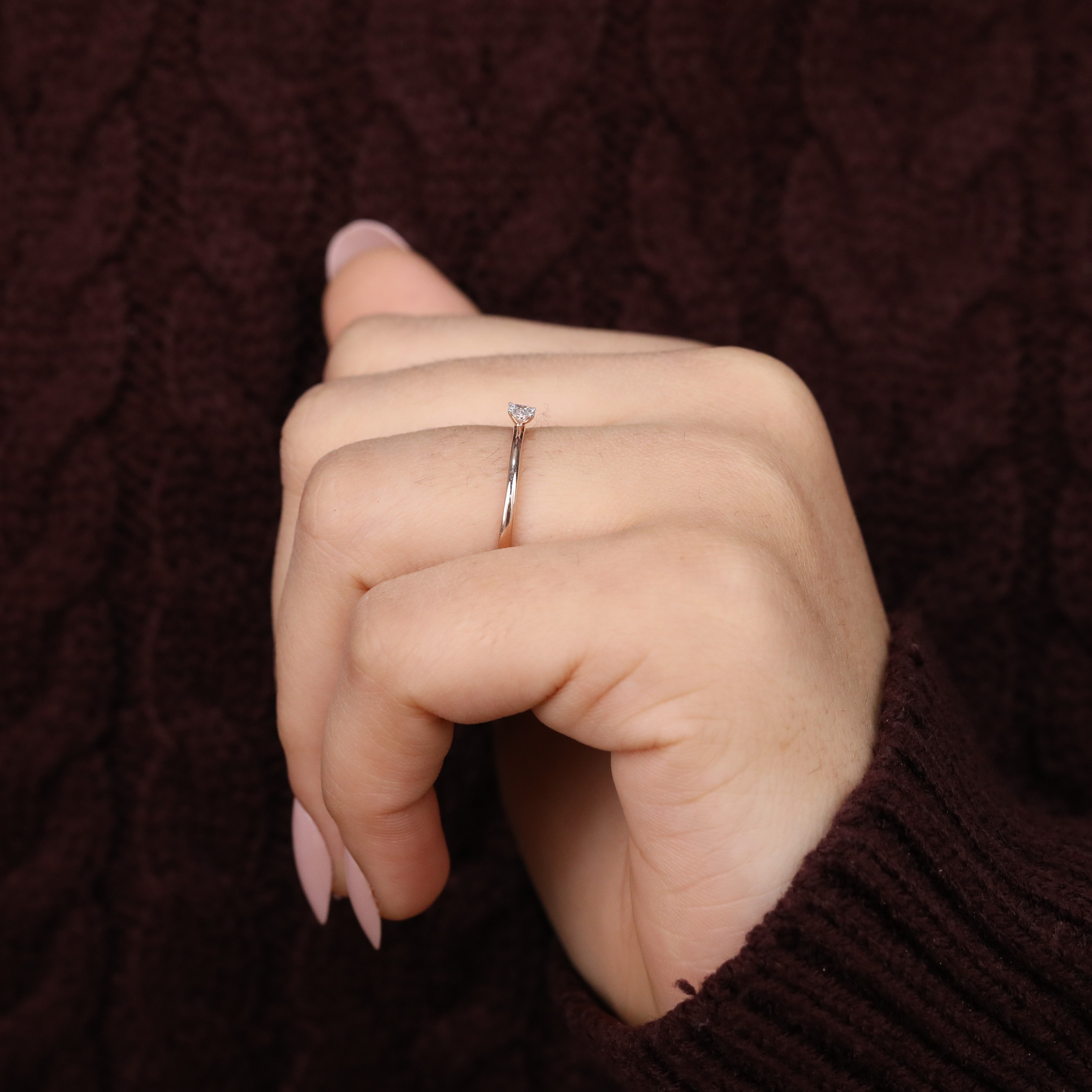 Charming petite princess lab-grown diamond ring ideal for special occasion gifting