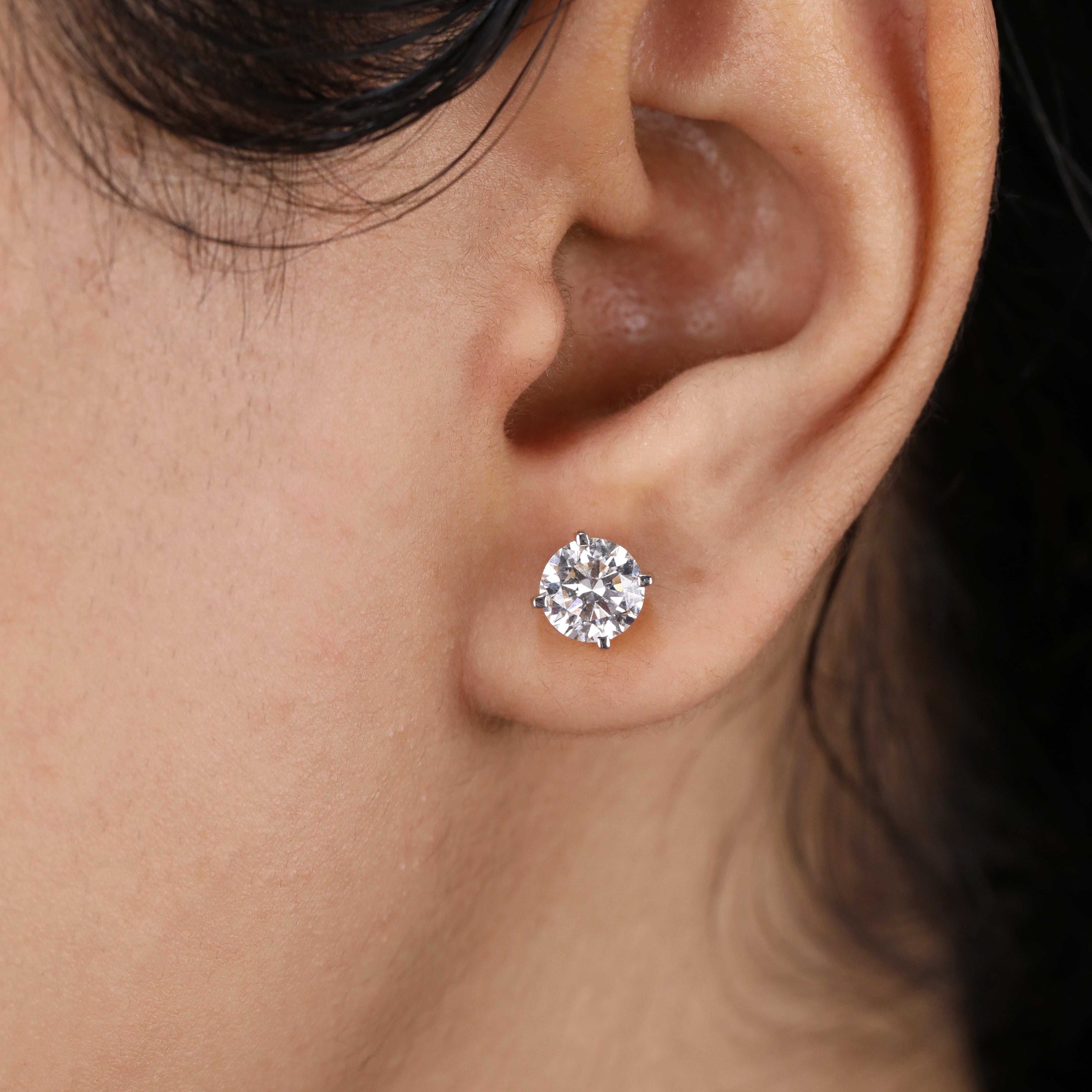 Minimal round lab grown diamond studs perfect for graduation gift ideas