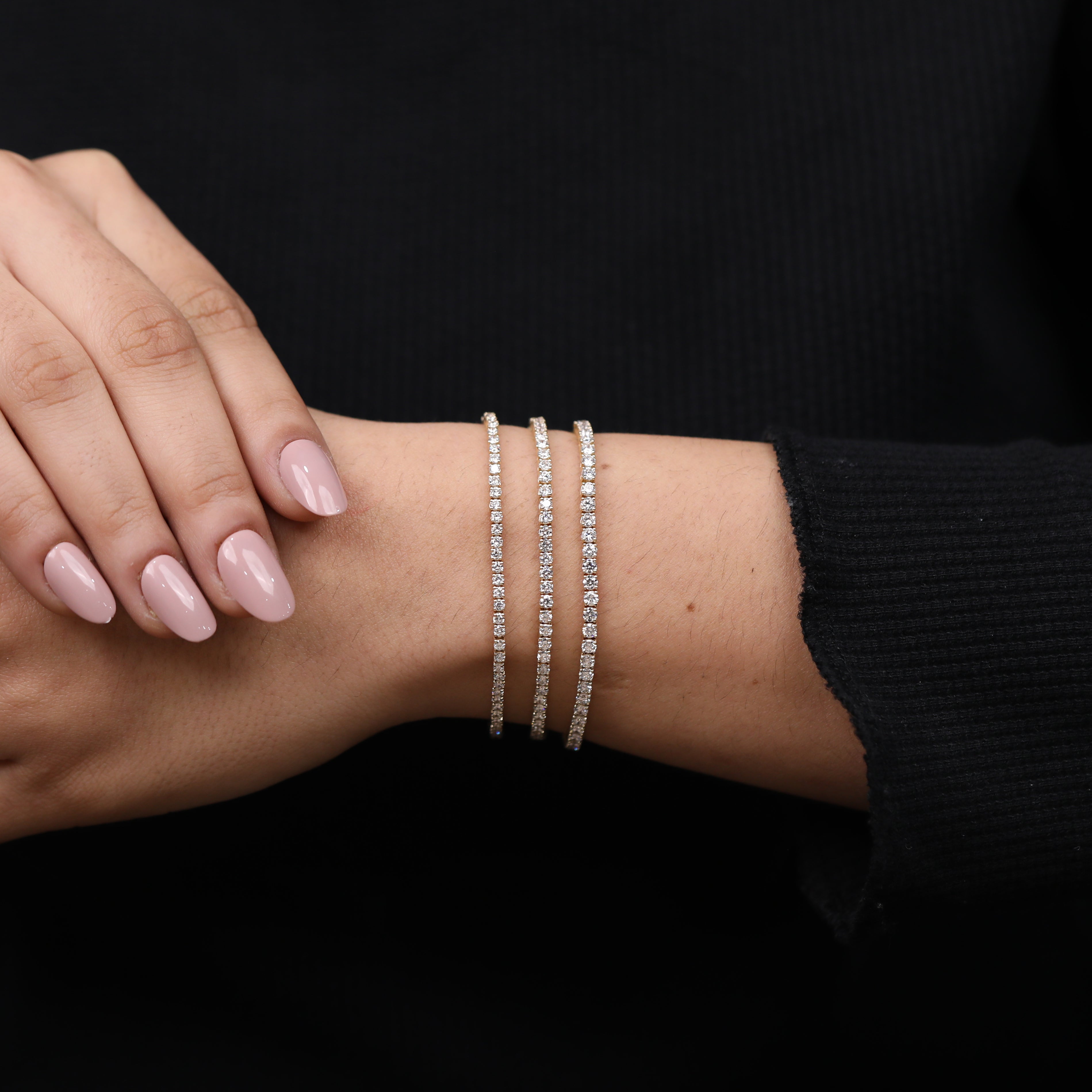 Lab created diamond tennis bracelet designed for special occasions