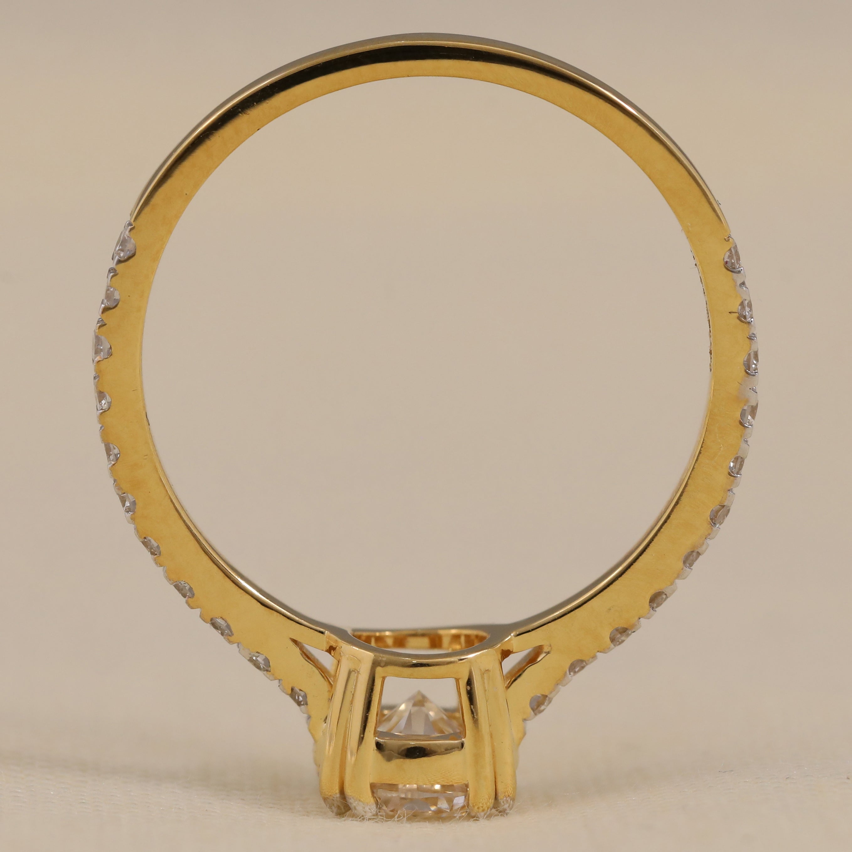 Promise jewelry ring with round lab grown diamond