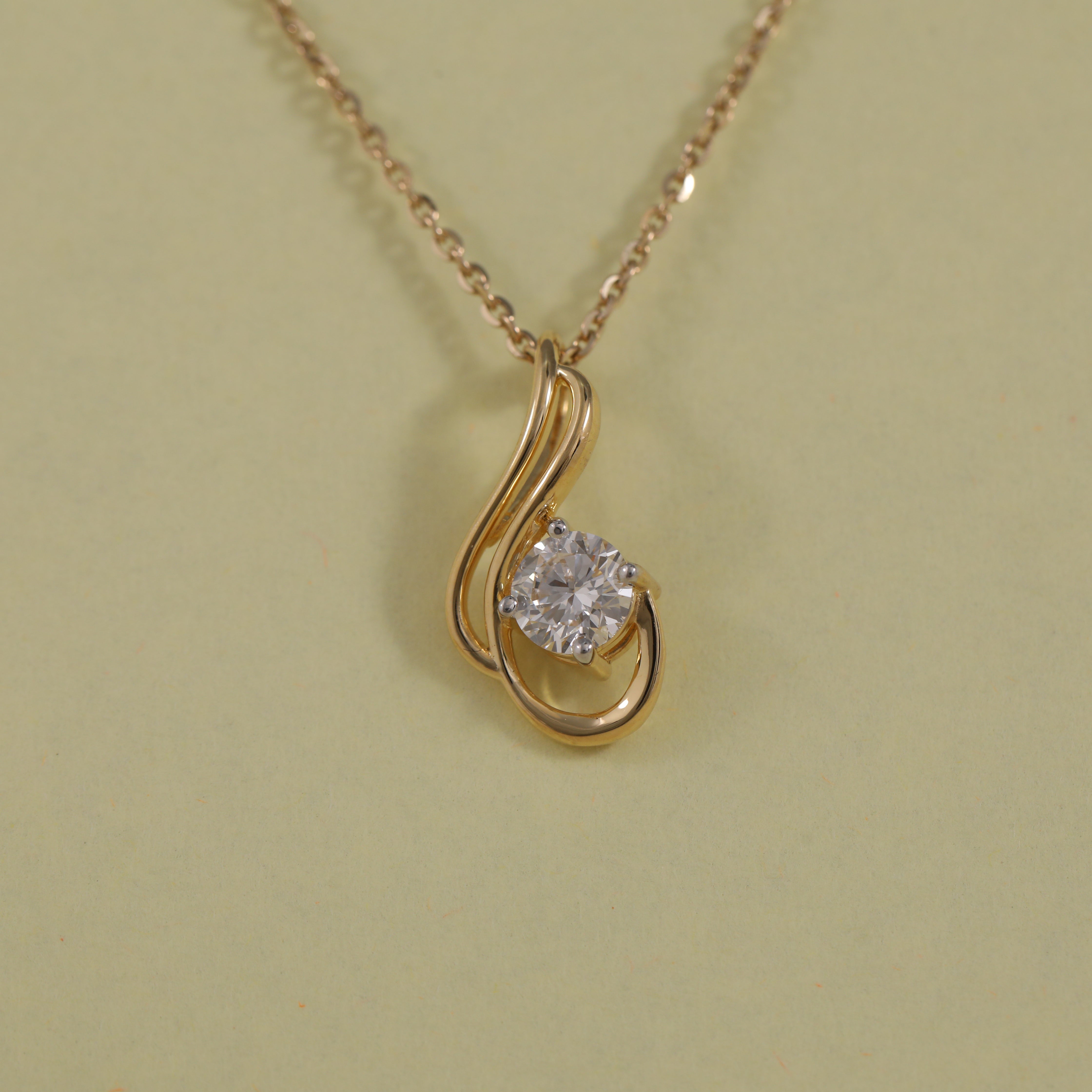 Elegant engagement pendant crafted with lab grown diamond