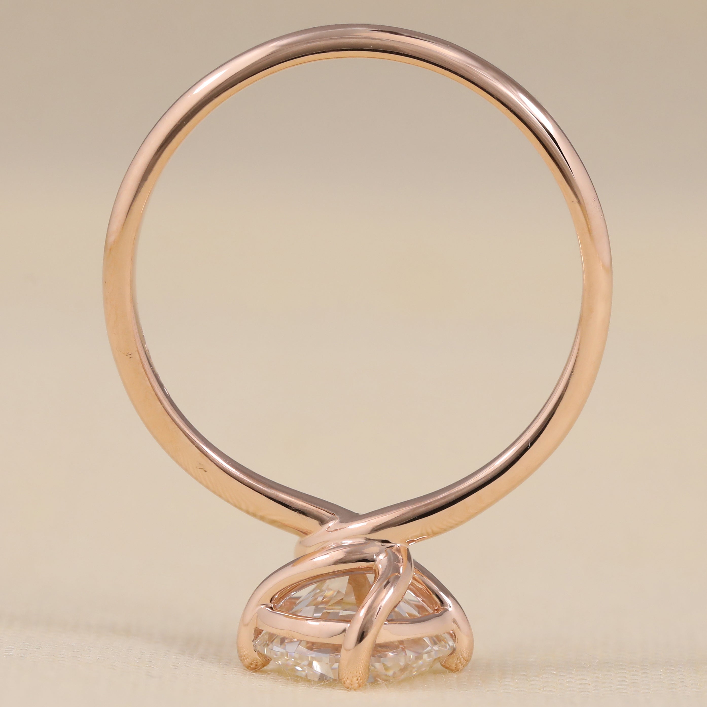 Lab grown diamond solitaire ring designed for wedding moments
