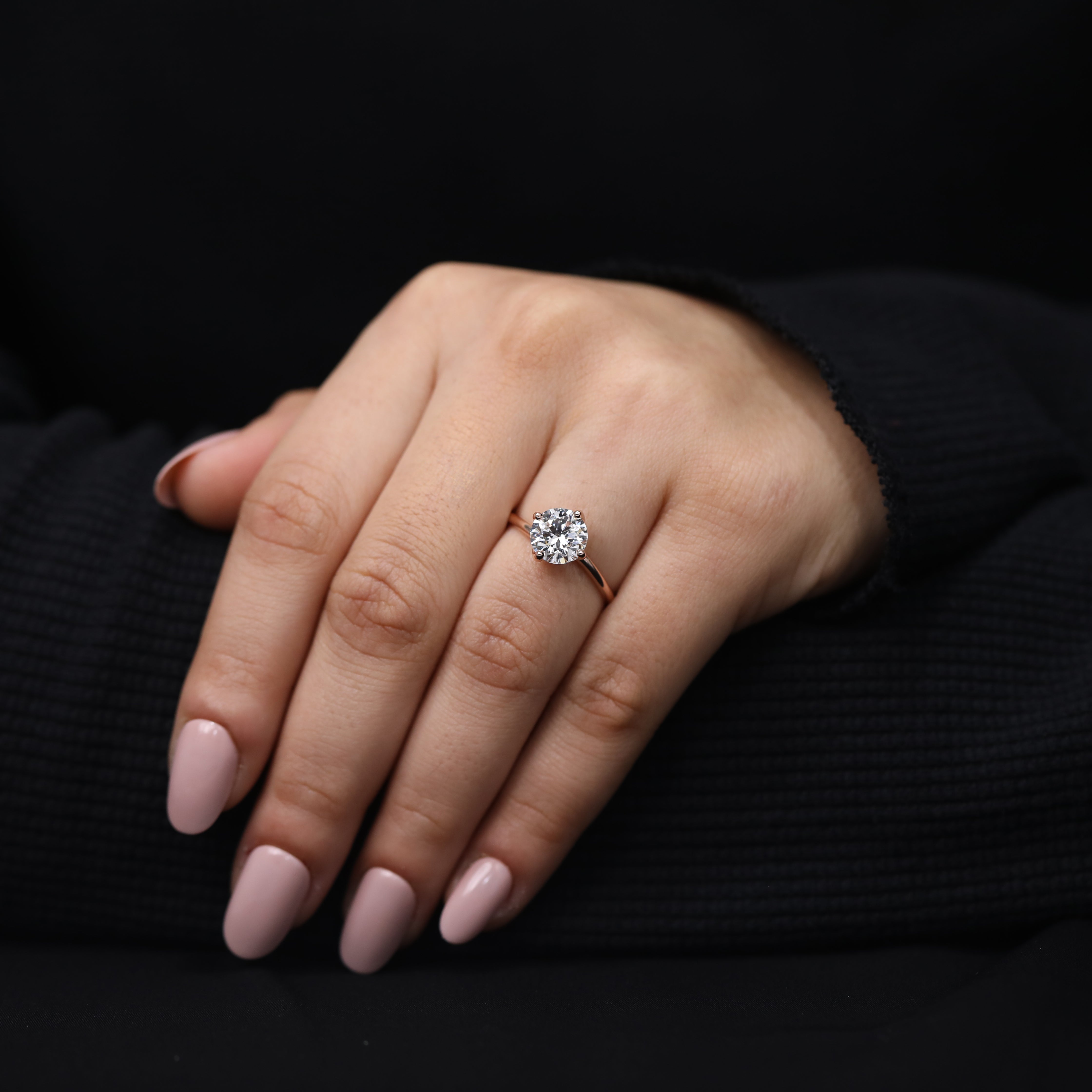 Lab grown diamond solitaire ring for lifelong commitment