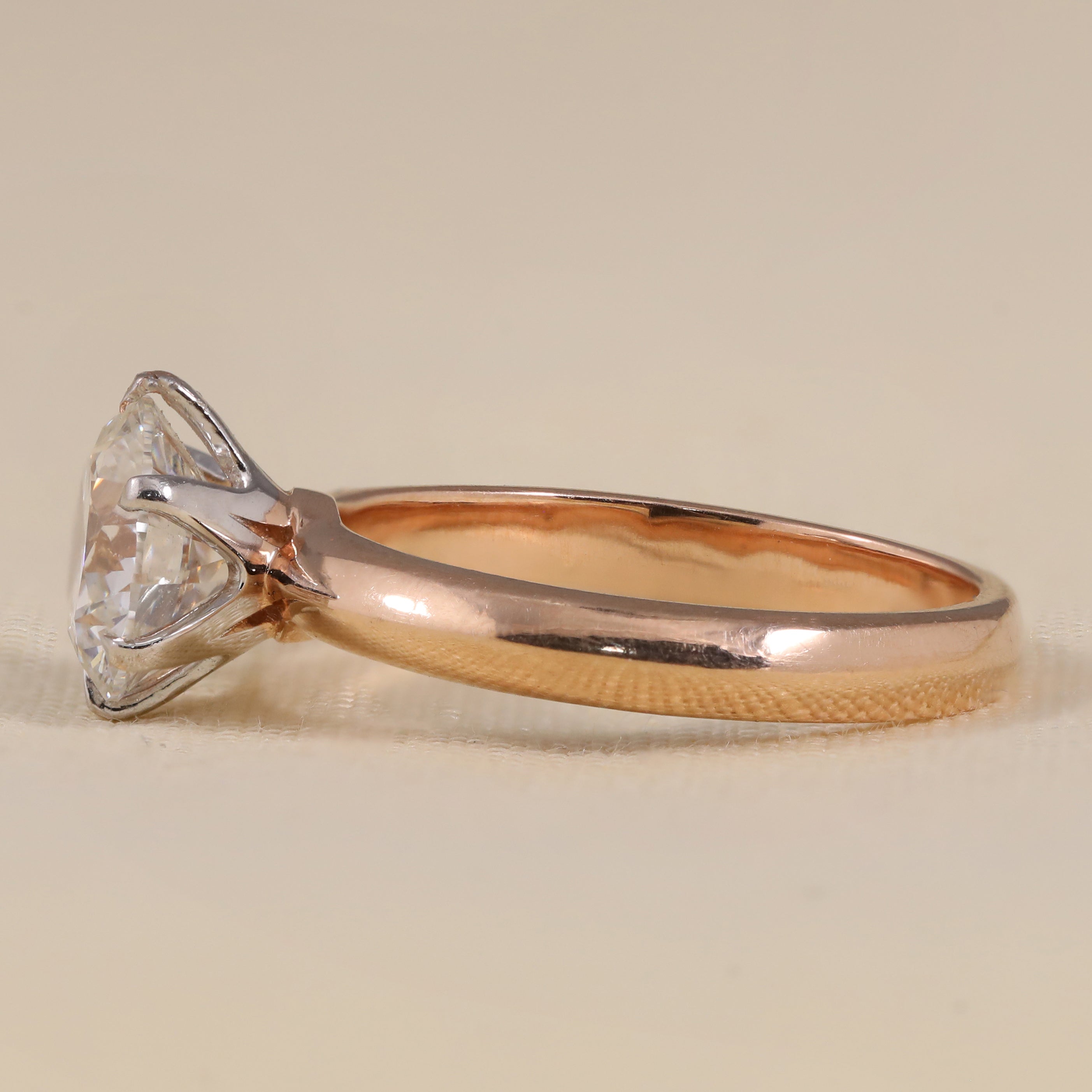 4.50 TCW Round Lab Grown Diamond Solitaire Engagement Ring